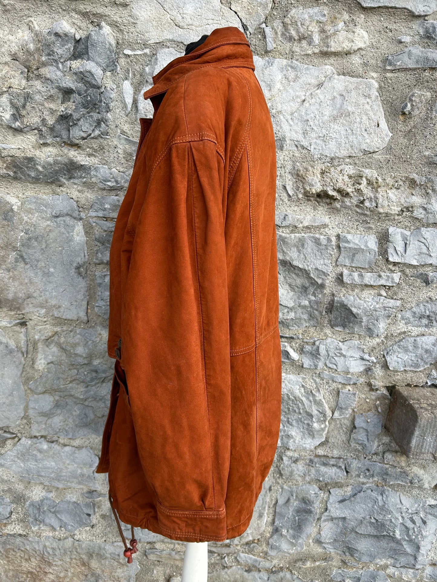 80s brown suede coat uk 12