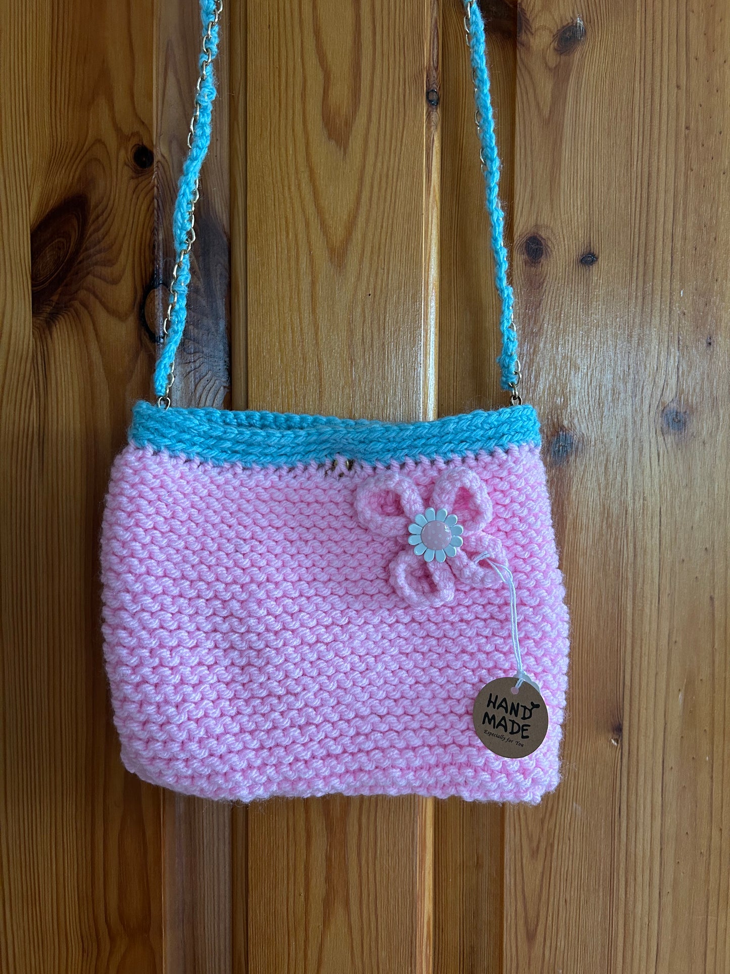 Handmade Pink flower bag