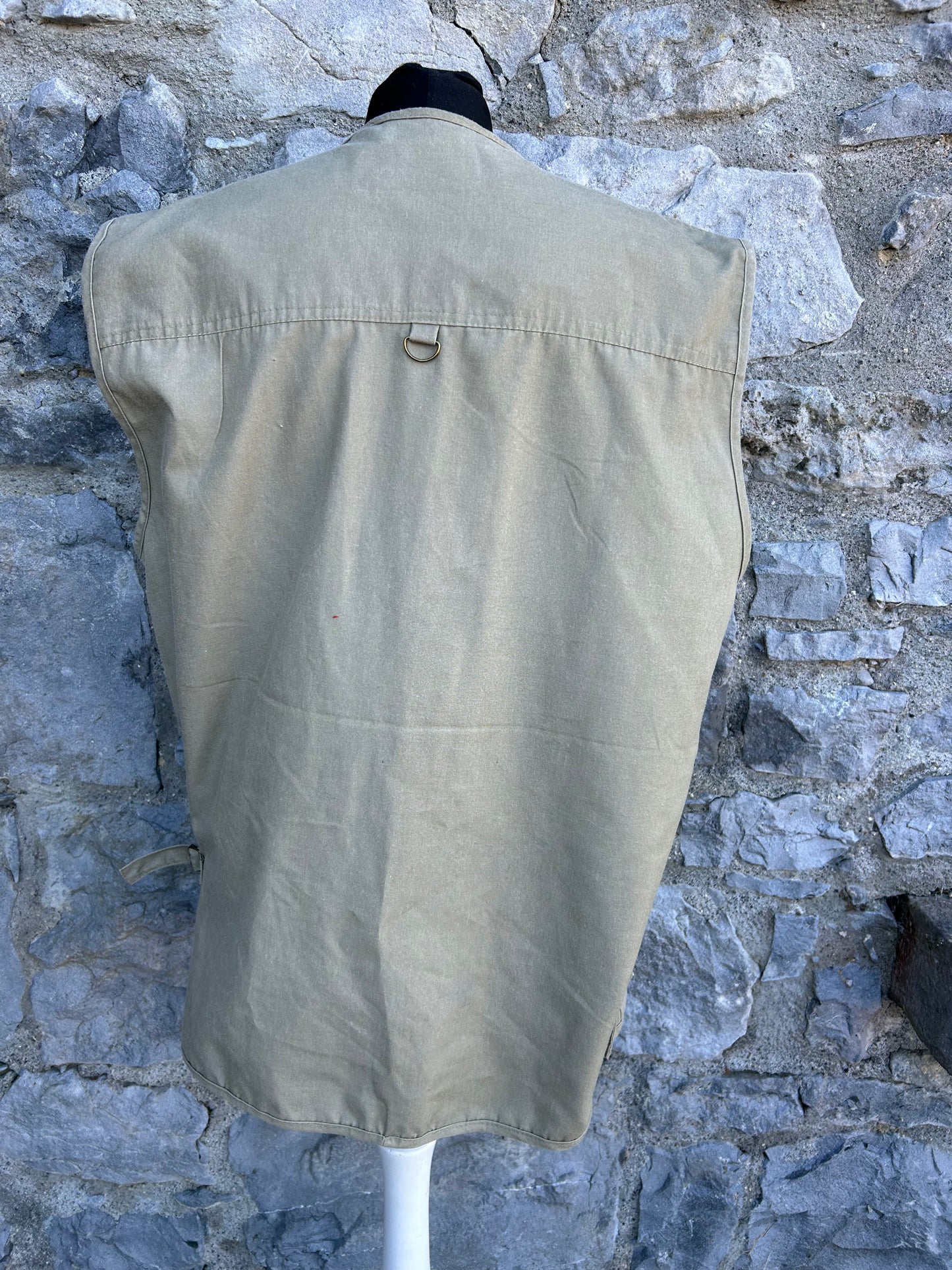 90s beige combat gilet L/XL