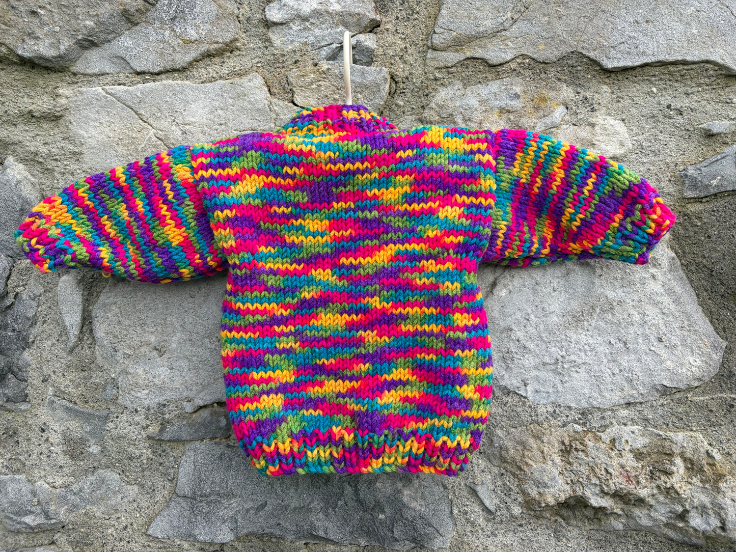 Rainbow melange cardigan 0-3m (56-62cm)