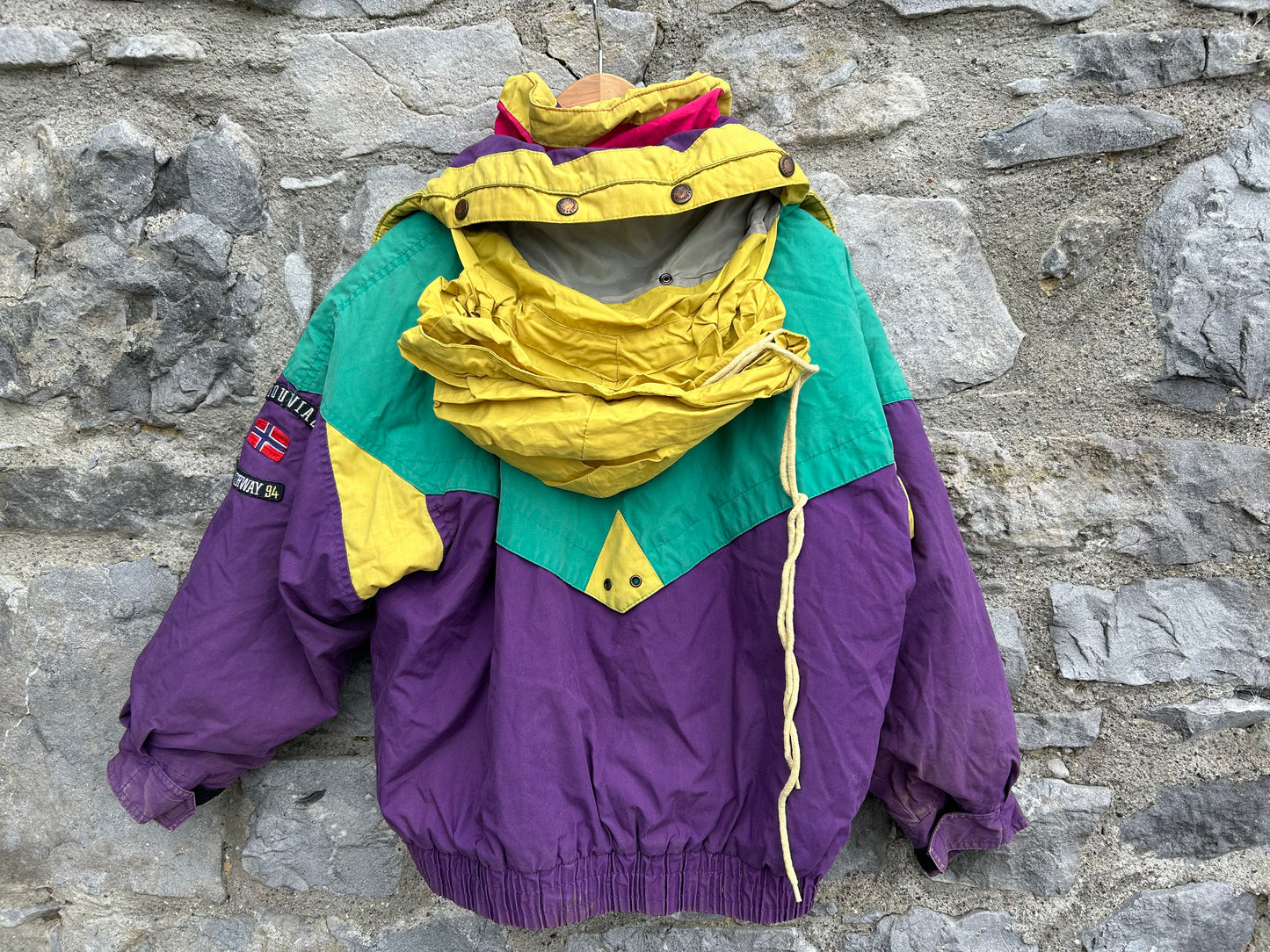 80s Purple&green jacket 7-8y (122-128cm)