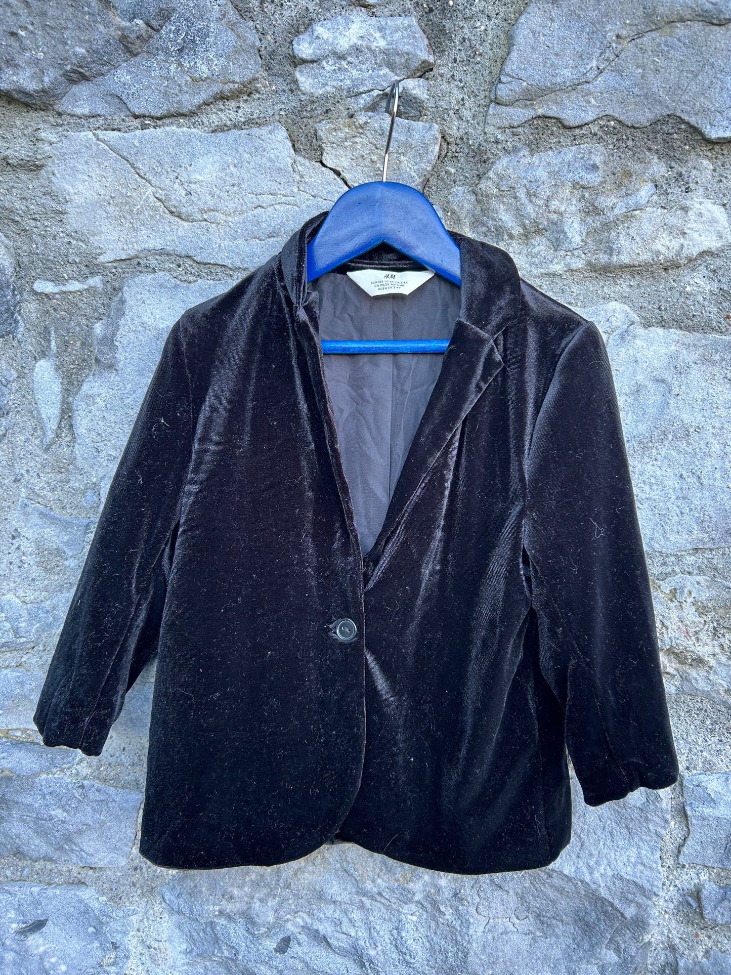 Black velvet jacket 3-4y (98-104cm)