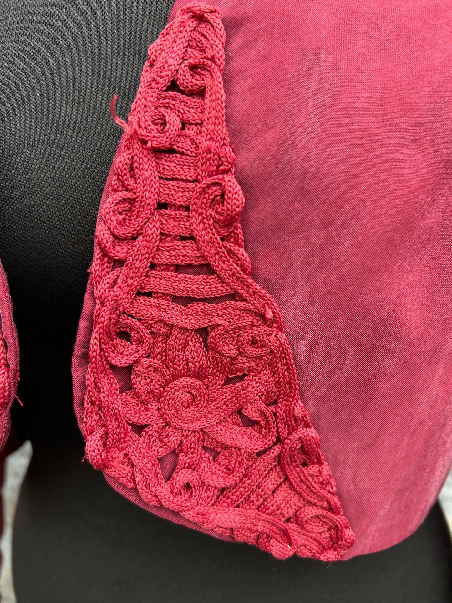80s maroon bolero uk 12