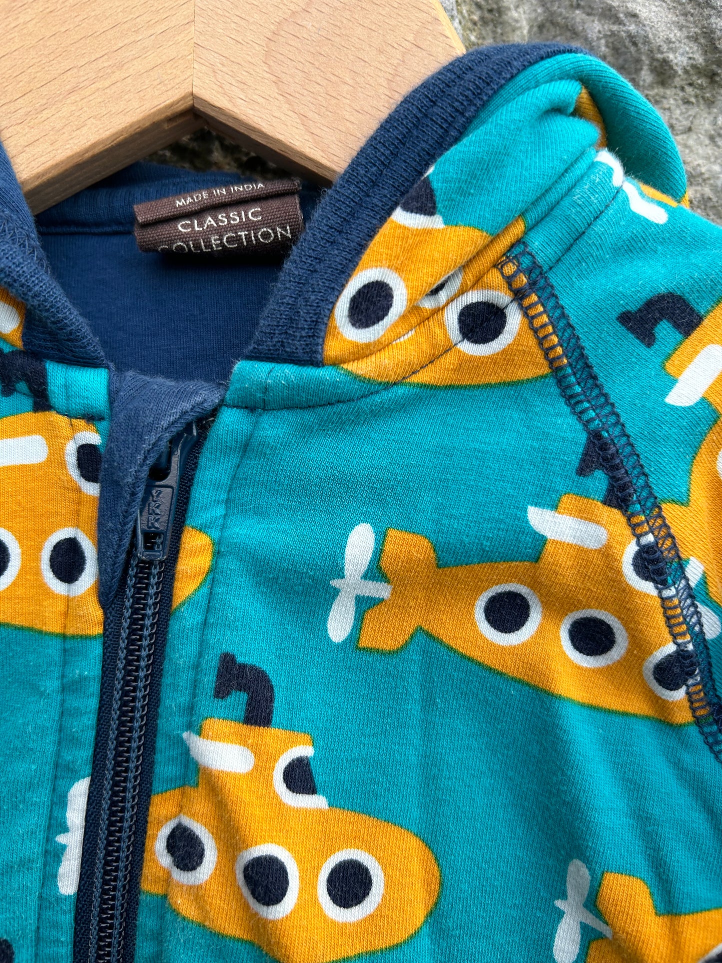 Yellow submarine hoodie 9-12m (74-80cm)