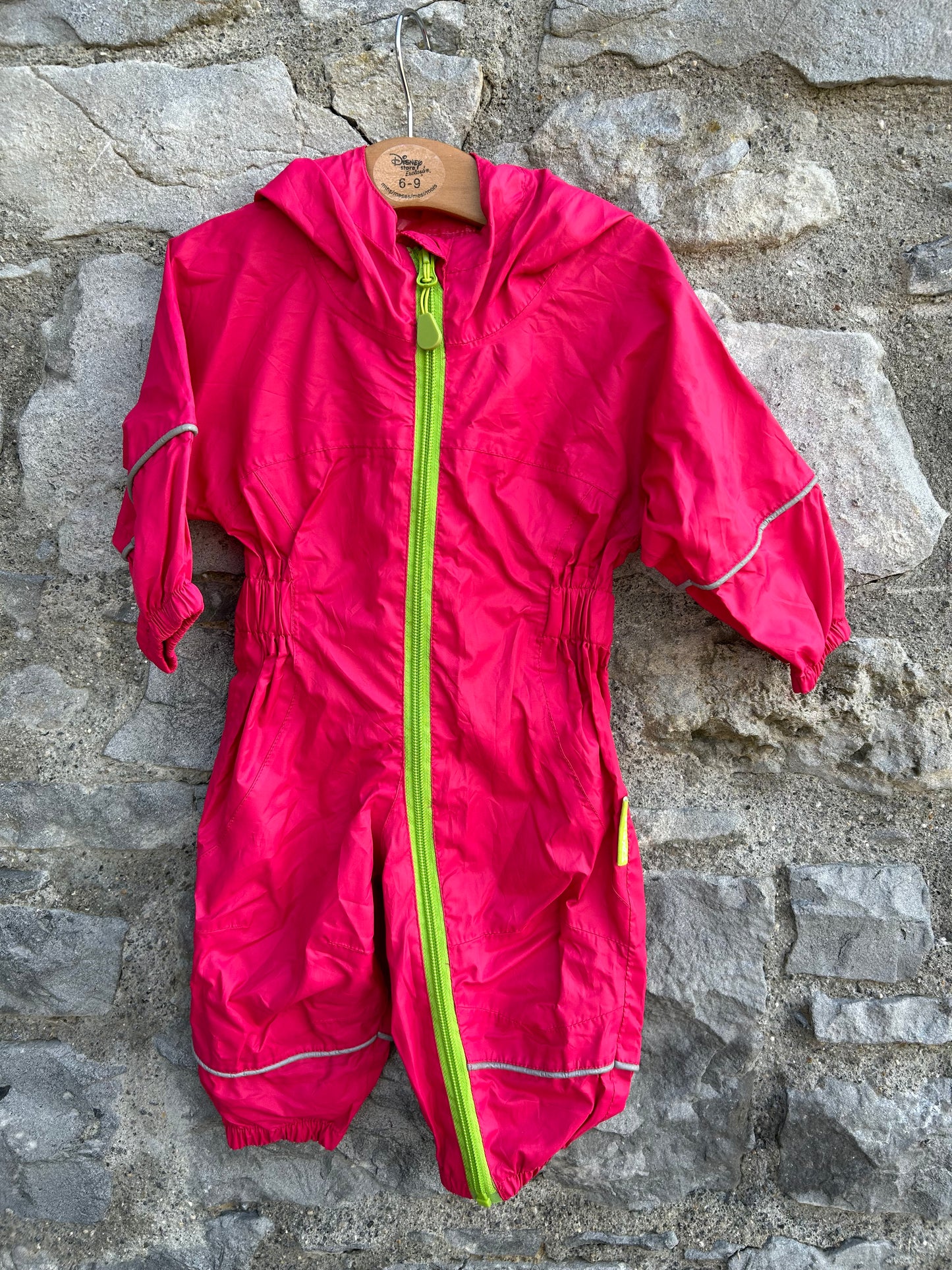 Pink puddle suit 6-12m (68-80cm)