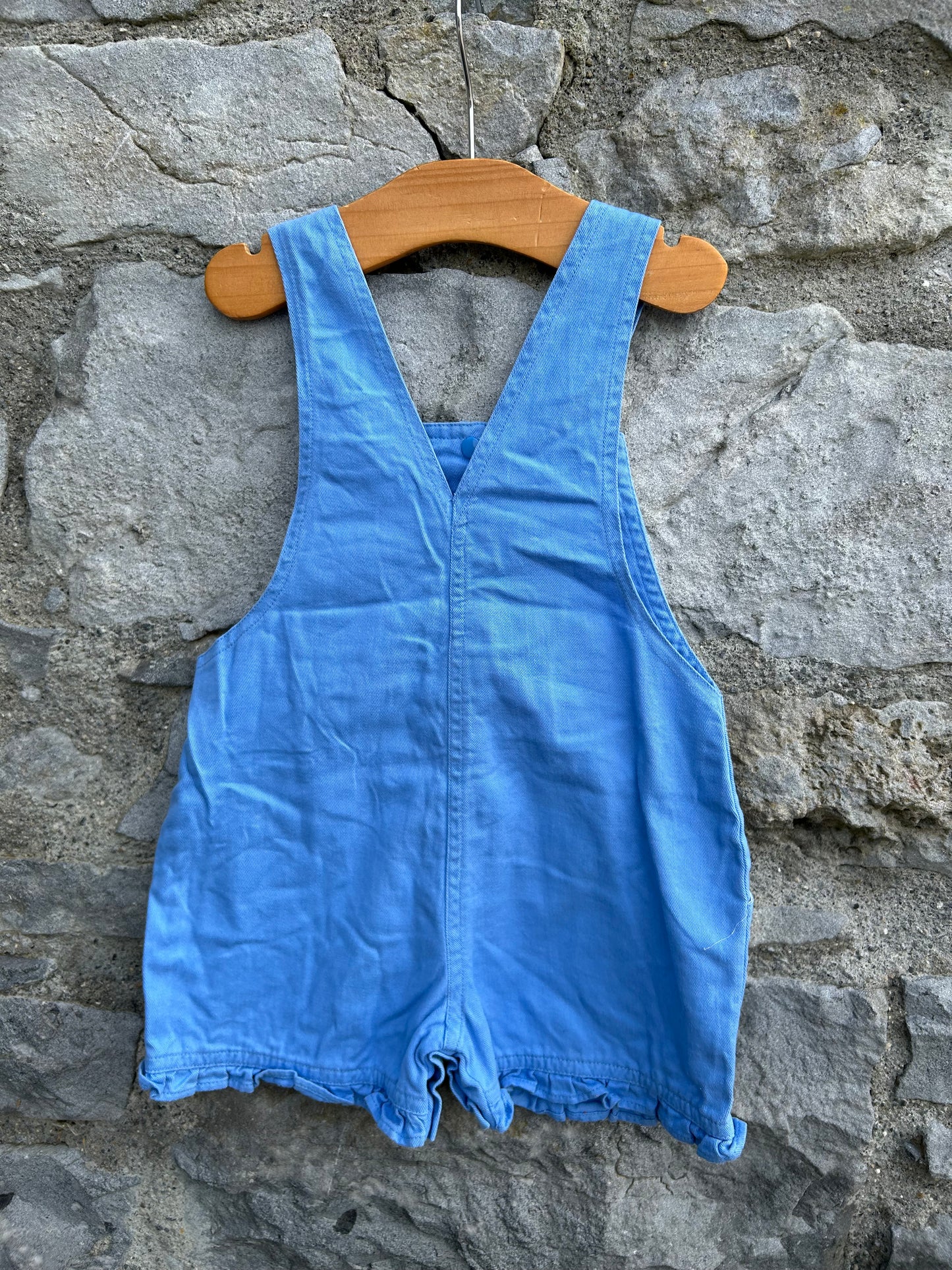 Y2K blue short dungarees 9-12m (74-80cm)