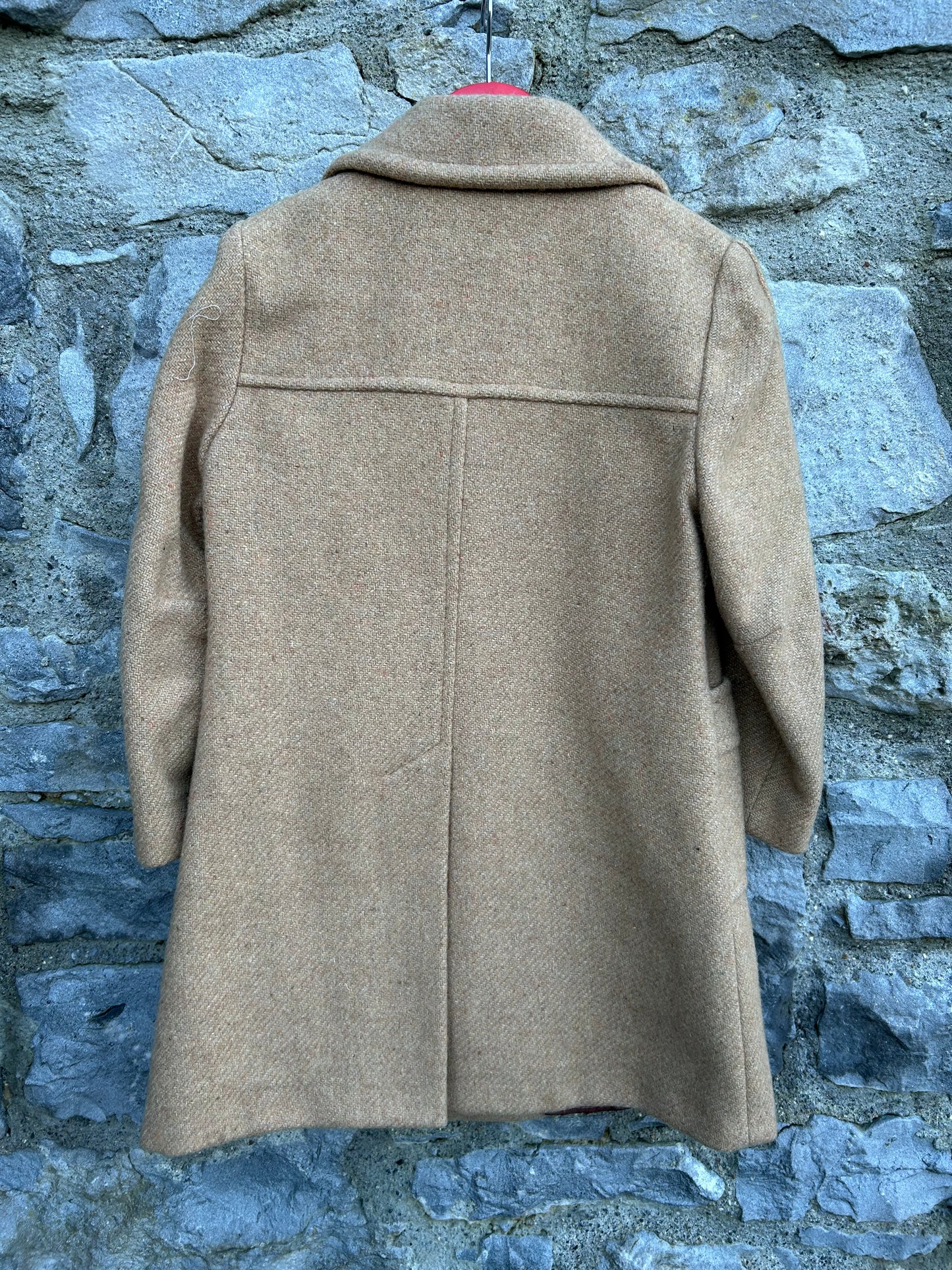 Camel double-breasted woolen coat 6y (116cm)