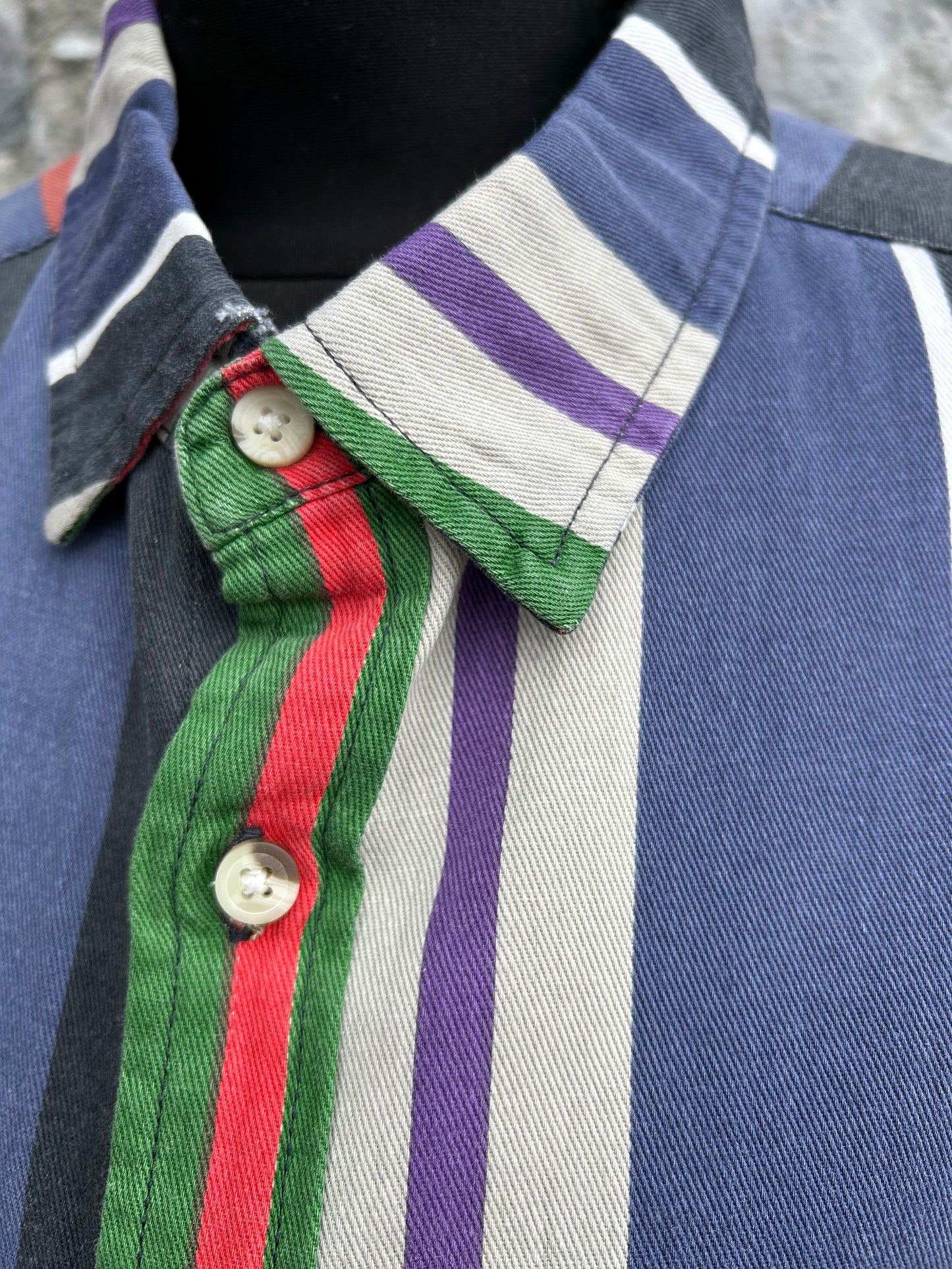 Colourful stripy shirt XL