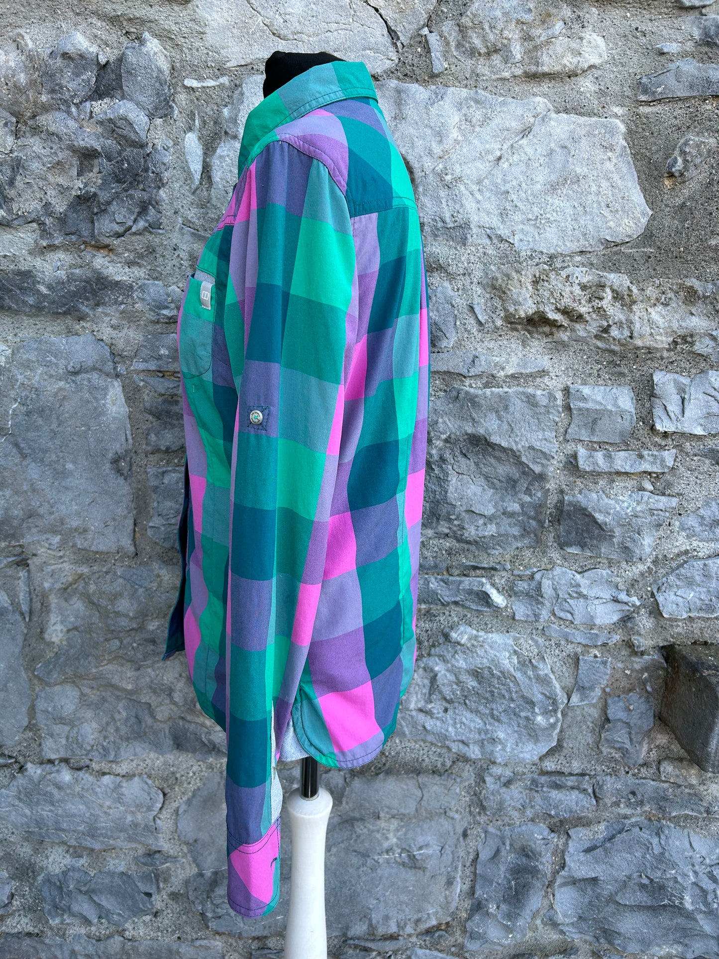Pink&teal check shirt uk 12