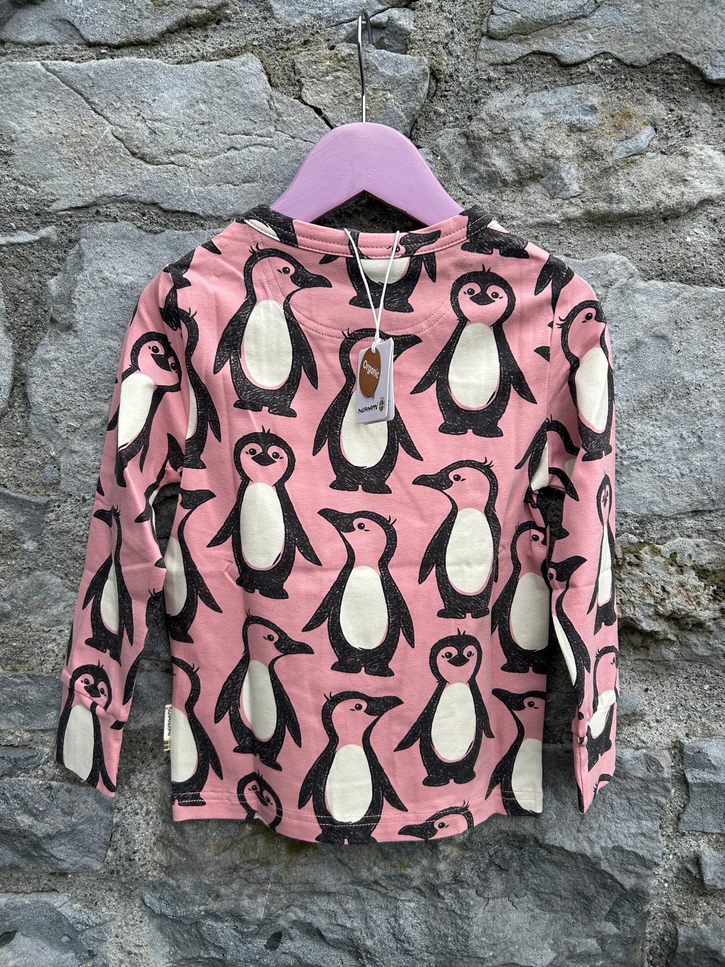 Penguins pink top 3-4y (98-104cm)