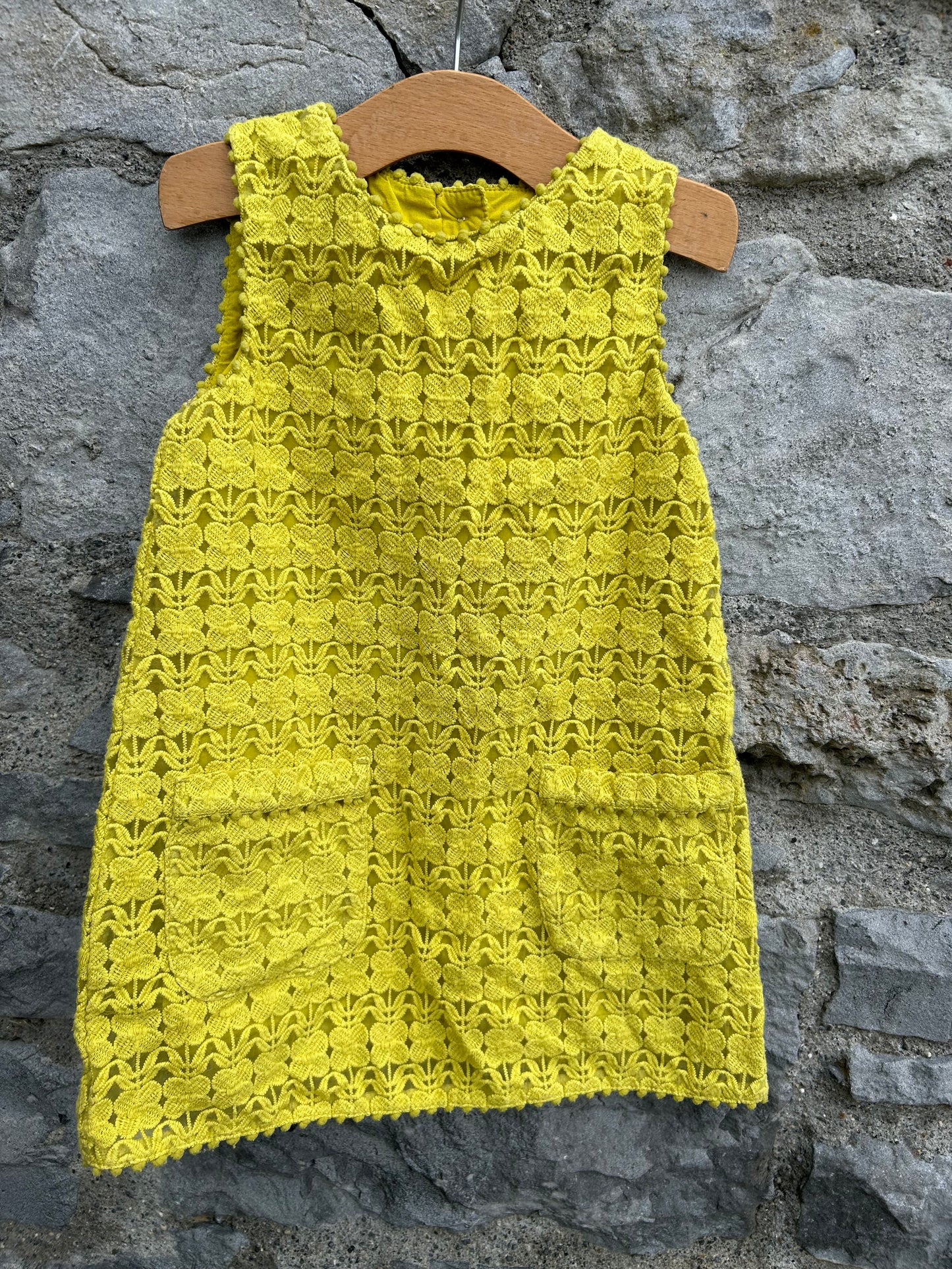 Lace lime dress 2-3y (92-98cm)