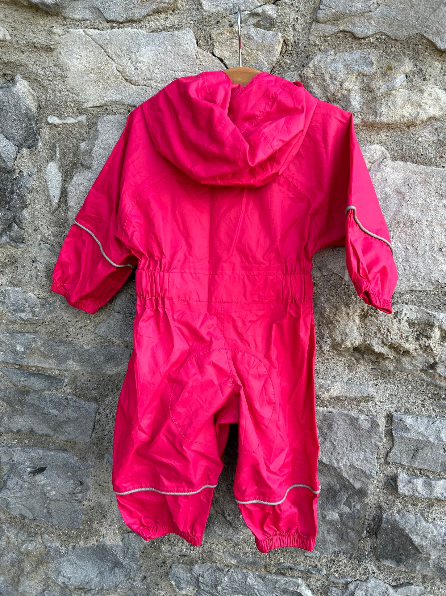 Pink puddle suit 6-12m (68-80cm)