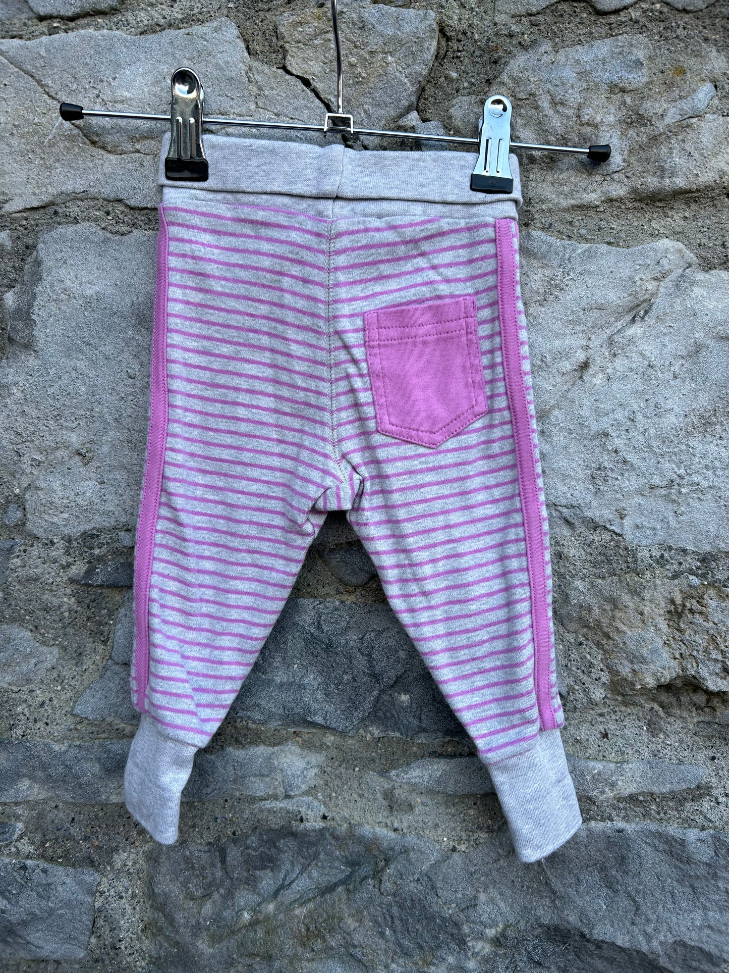 Grey stripy pants 3-6m (62-68cm)