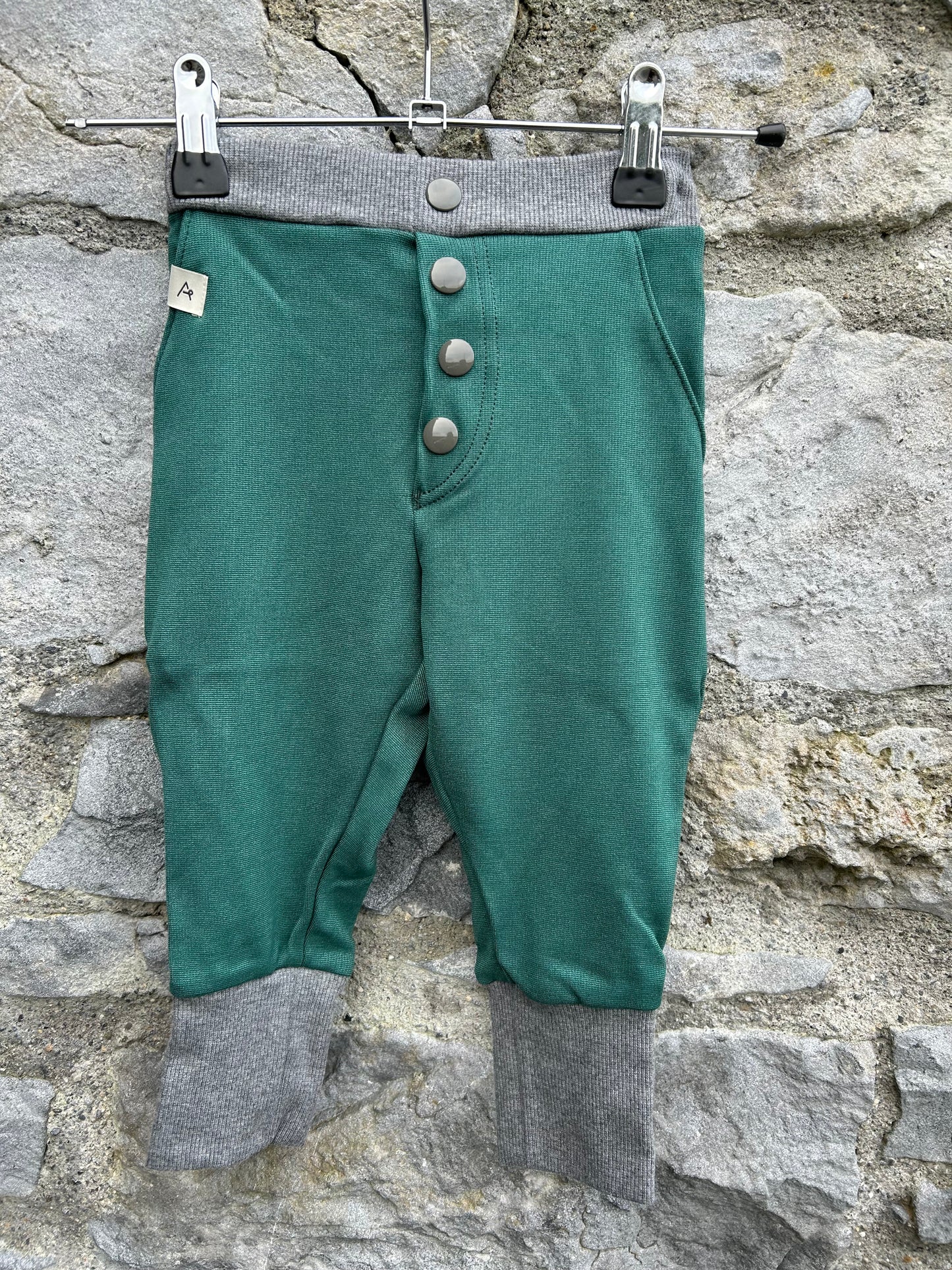 Dark green pants 9-12m (74-80cm)