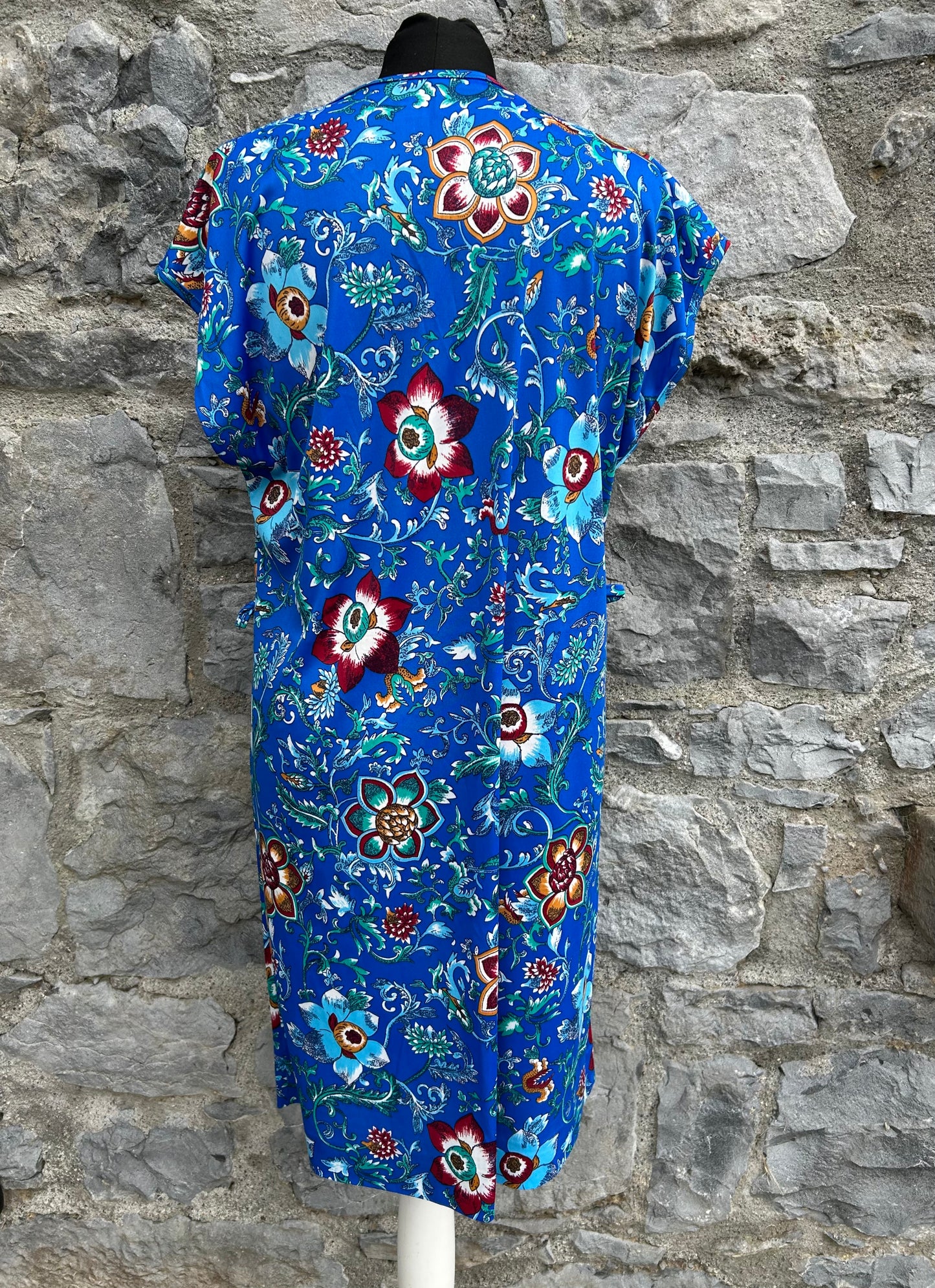 90s flowers blue dress uk 14-16