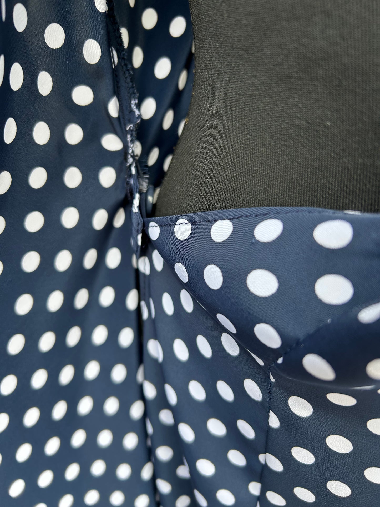 80s polka dots navy dress uk 12