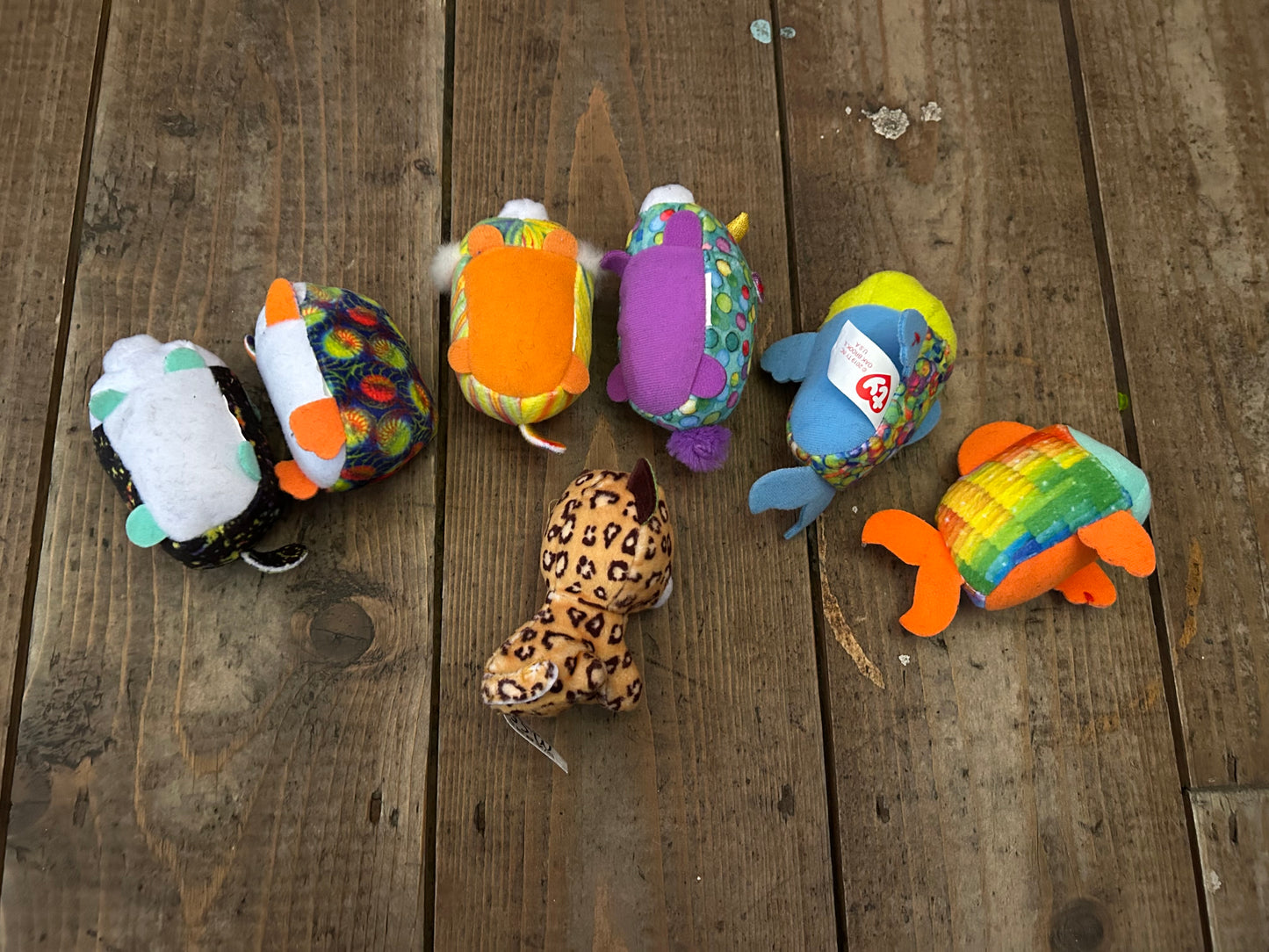 7 tiny ty soft toys