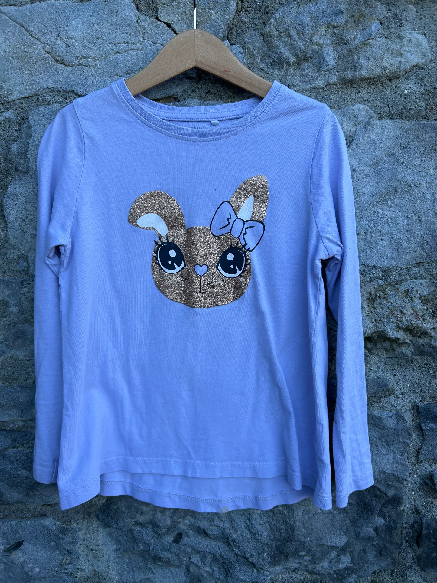 Glitter bunny lilac top 7-8y (122-128cm)
