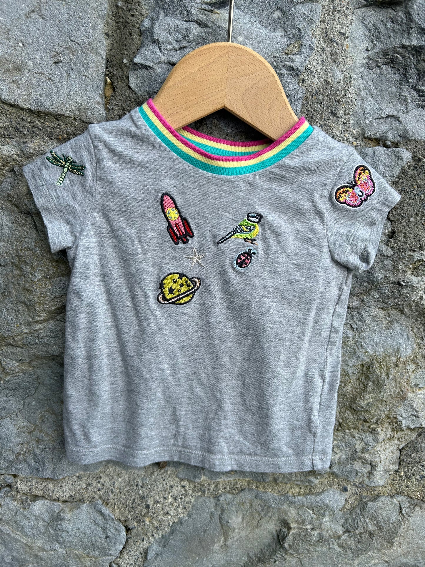 Grey T-shirt 6-9m (68-74cm)
