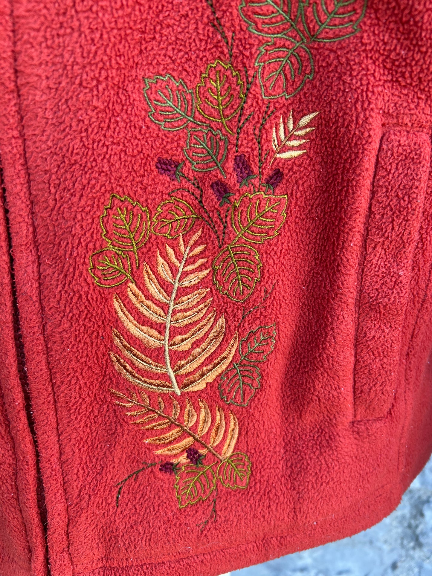 90s leaves rusty fleece uk 12-14