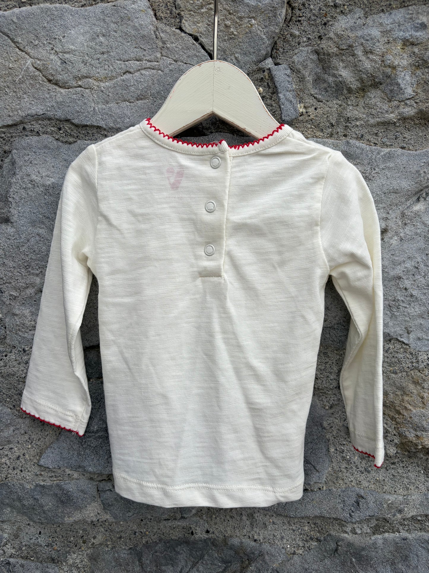 Cherry top&denim jacket 6-9m (68-74cm)