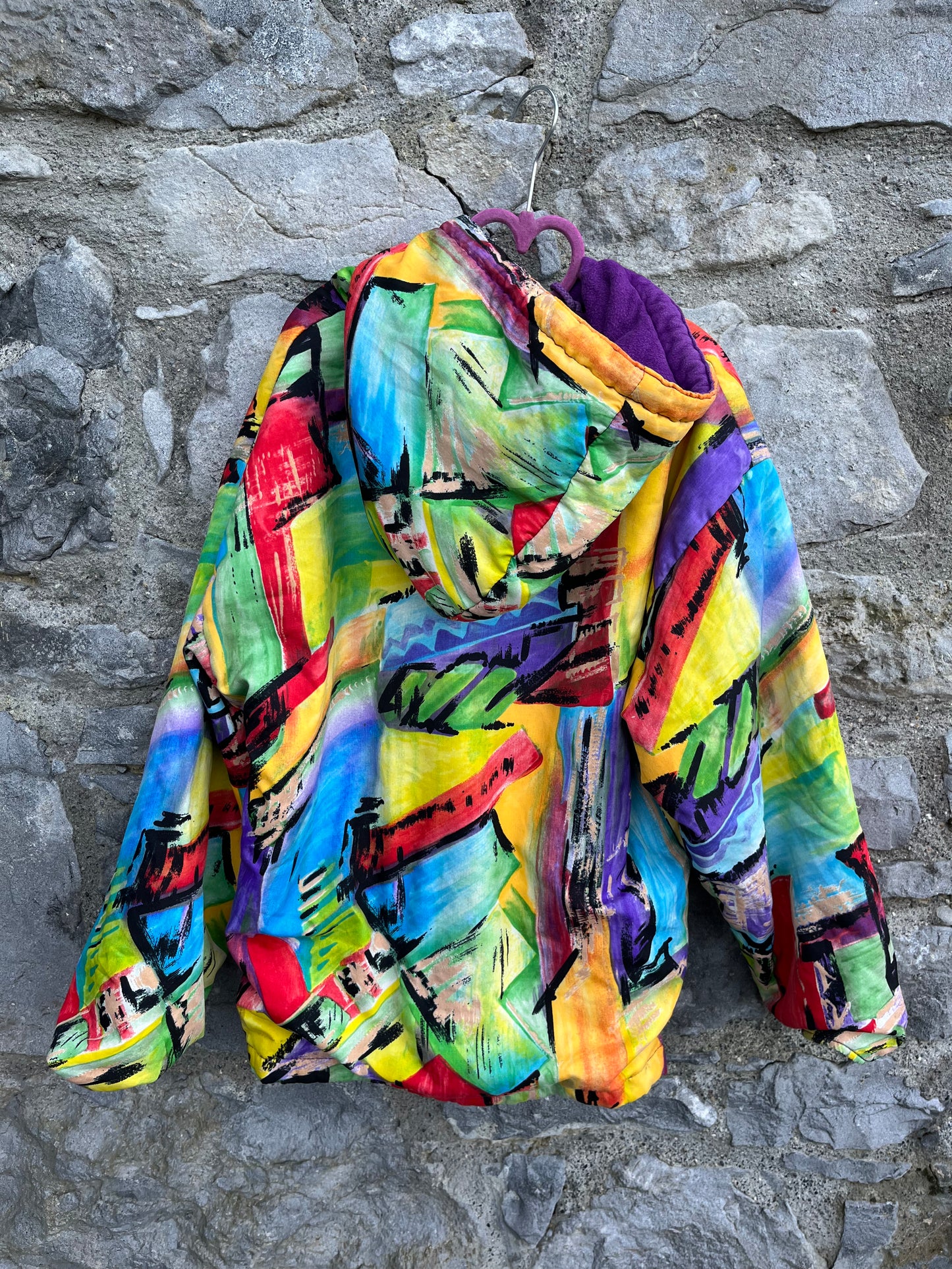 80s Abstract colourful jacket 8-9y (128-134cm)