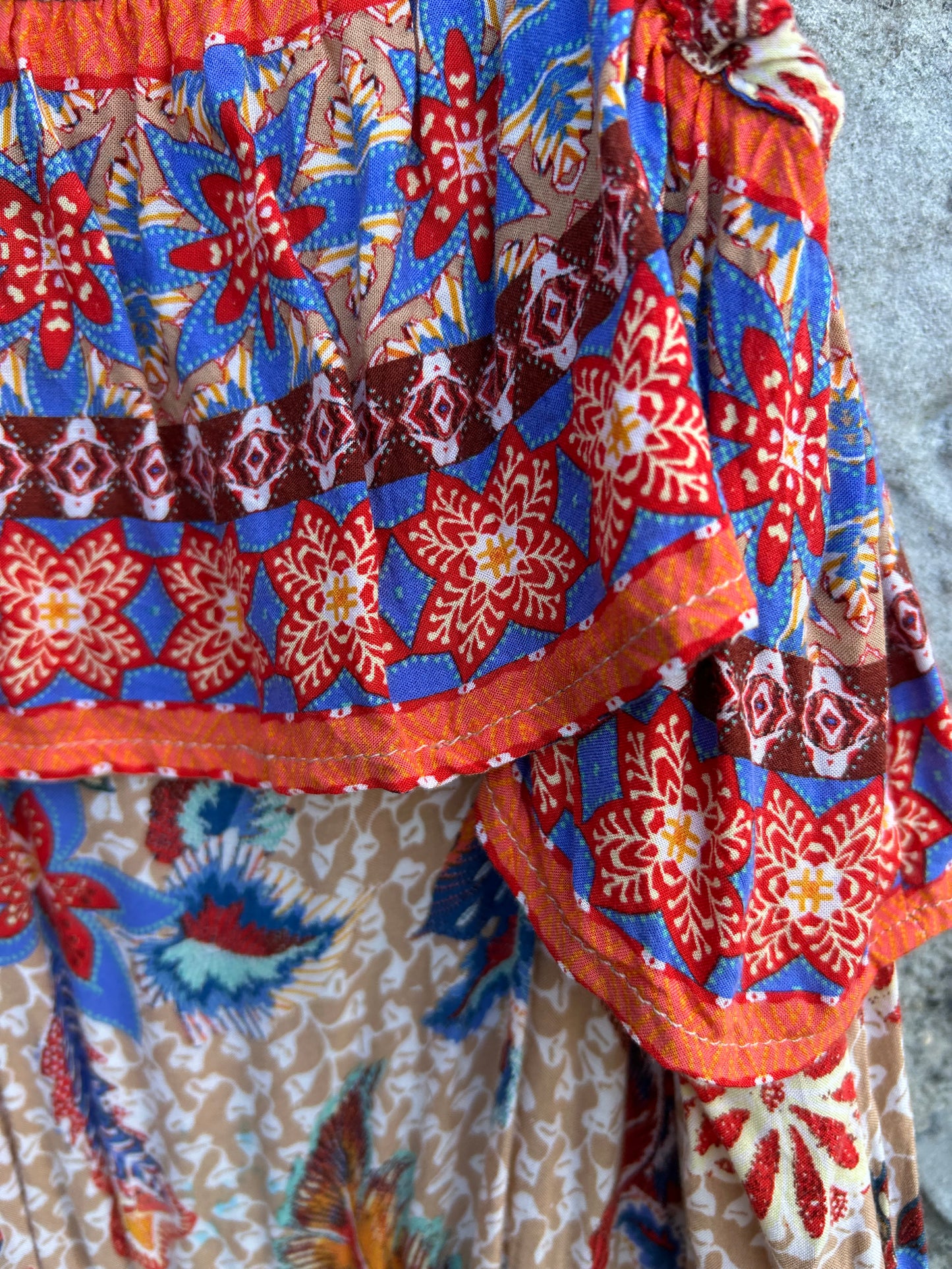 Floral brown jumpsuit 11-12y (146-152cm)