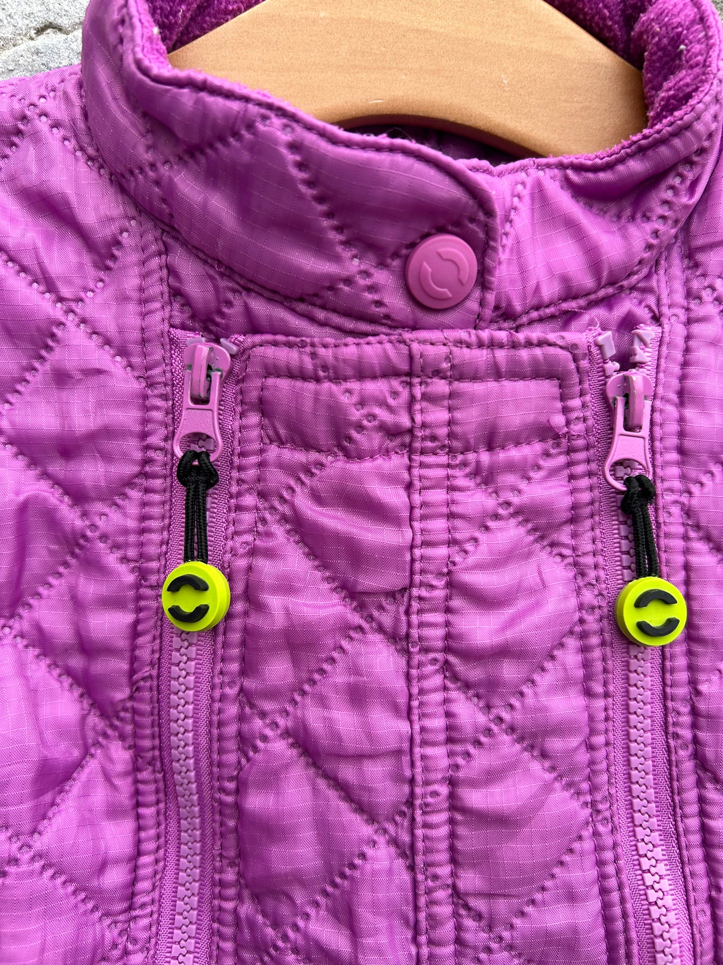 Pink quilted pramsuit 9m (74cm)