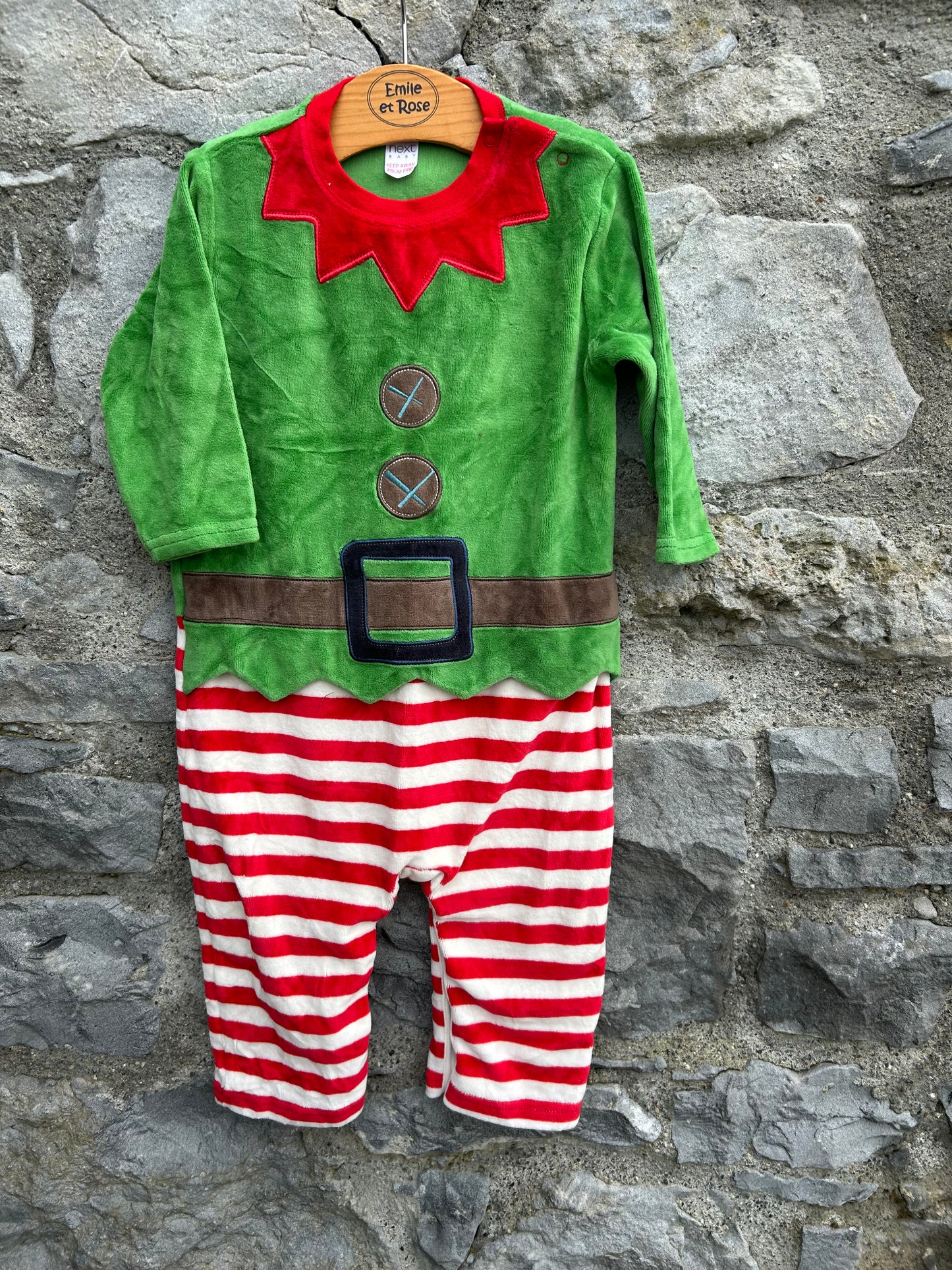 Elf velour onesie 12-18m (80-86cm)