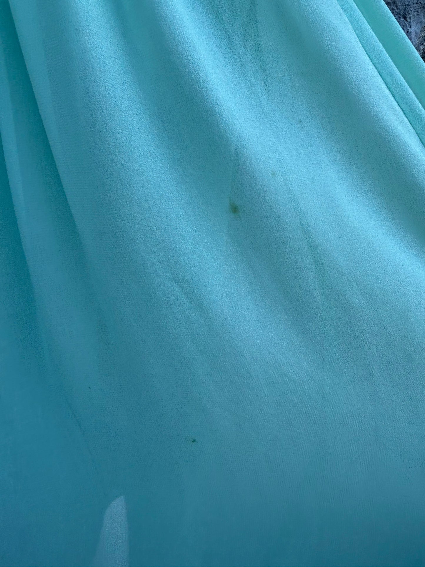 Pleated Chiffon Dress in Mint Green uk 6-8