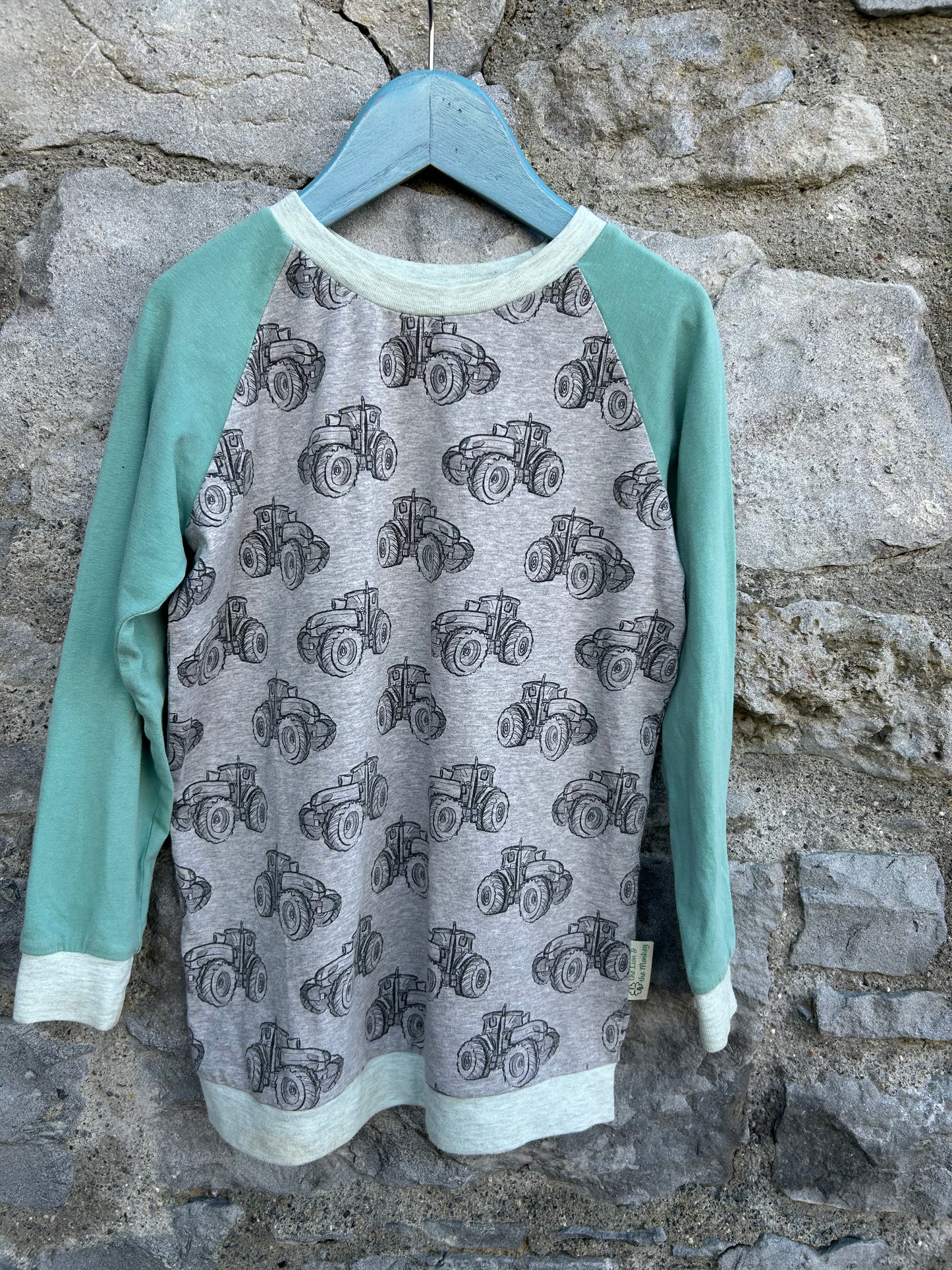 Tractors raglan top 7y (122cm)