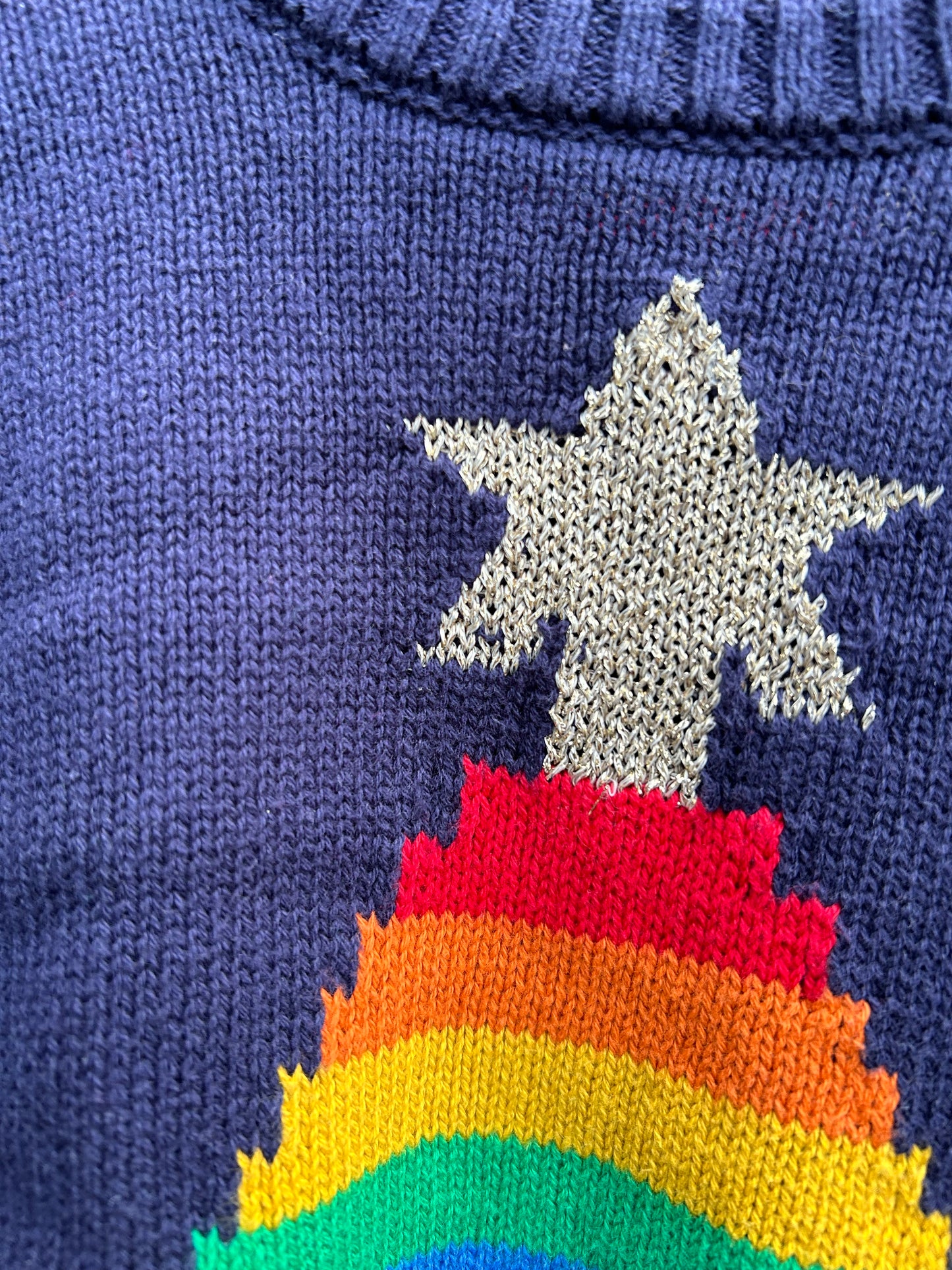 Rainbow Christmas tree jumper 9-12m (74-80cm)