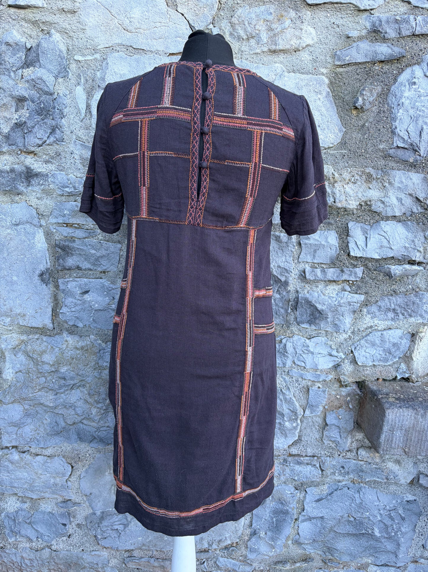 Embroidered phantom black dress uk 6