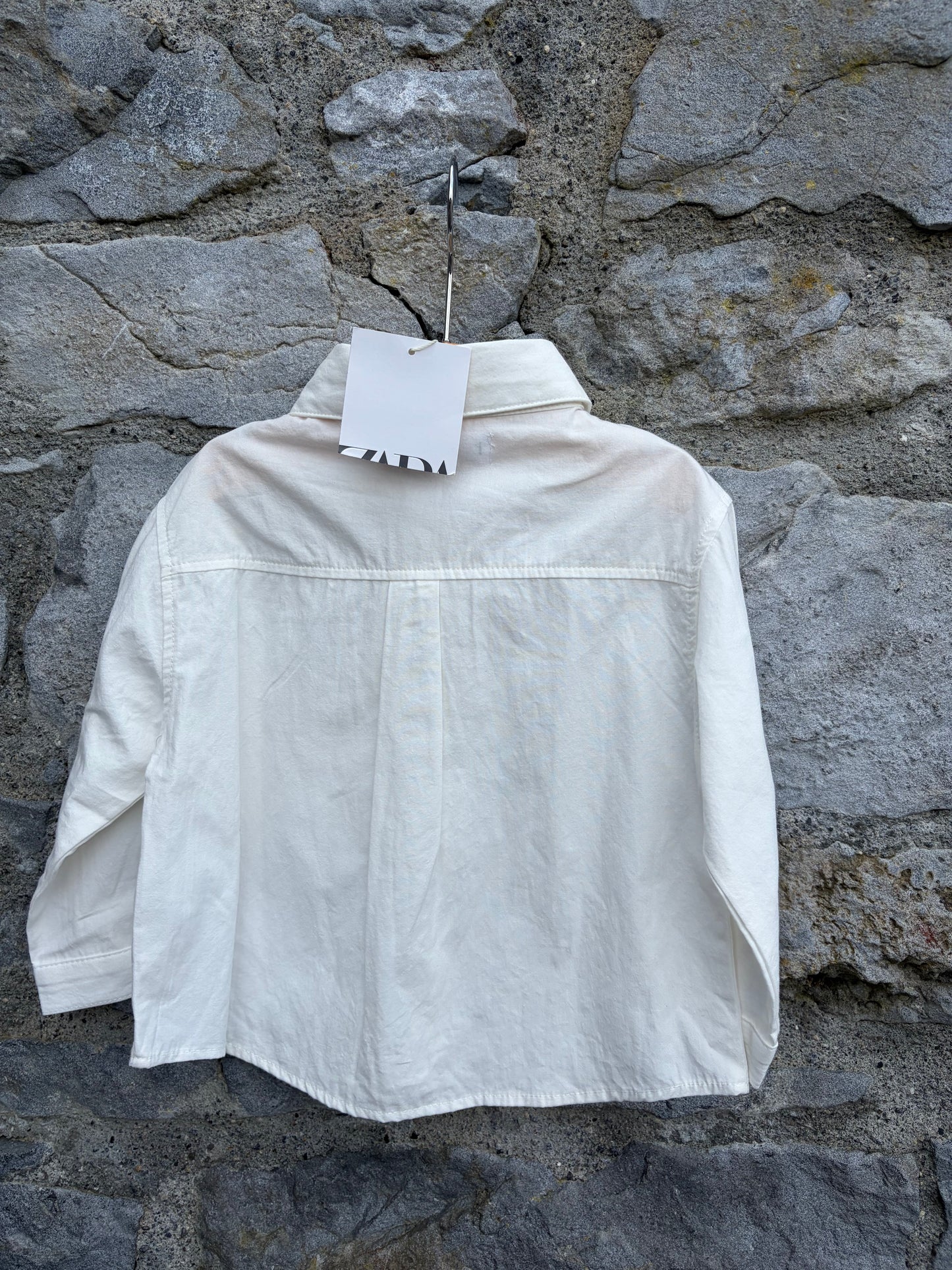 Pocket heart white shirt 12-18m (80-86cm)