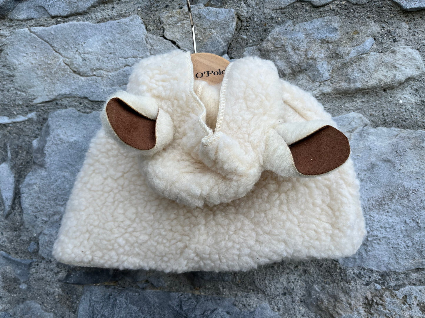 Sheep woolly poncho 0-6m (56-68cm)