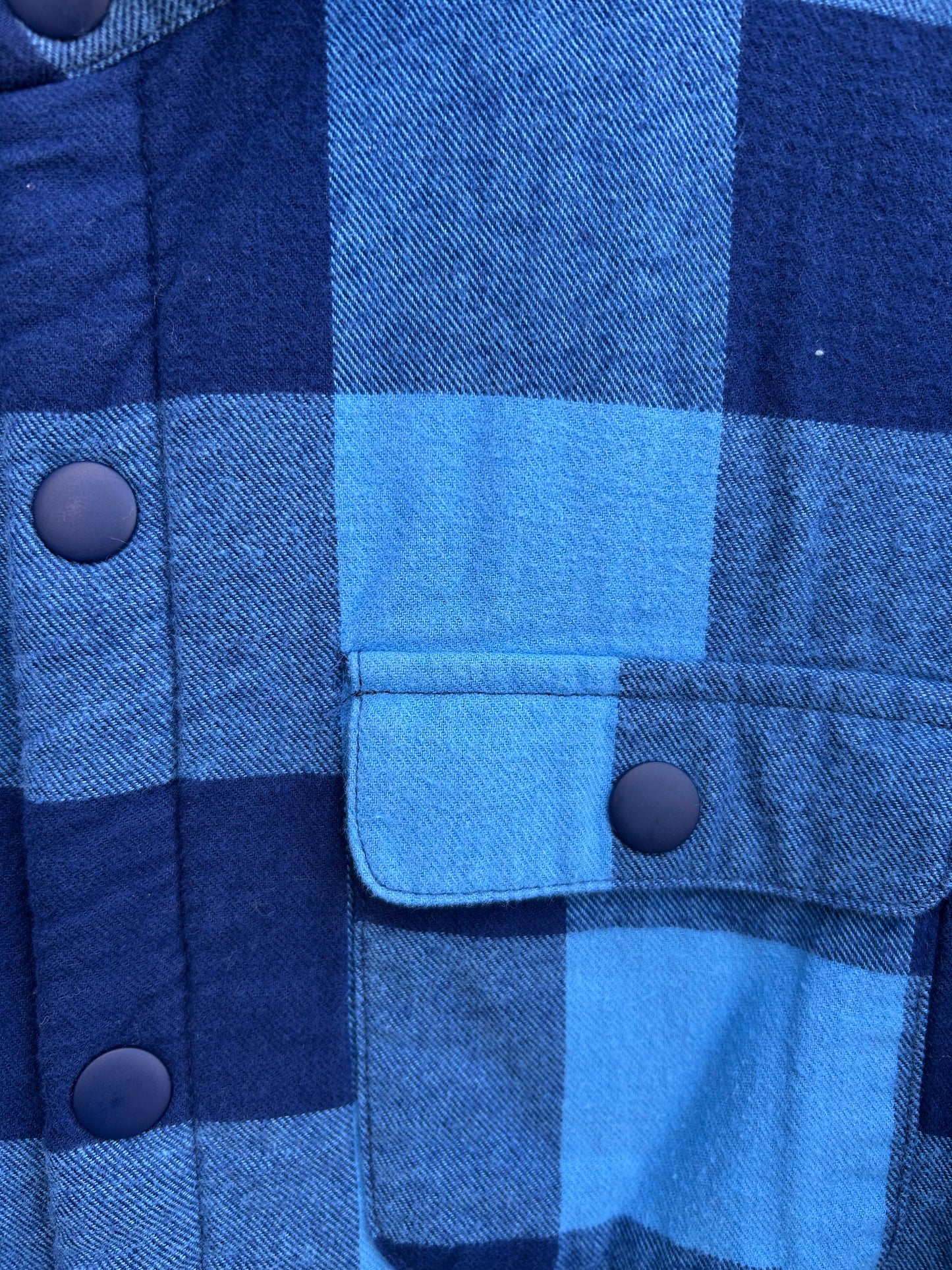 Blue fleece lined check shirt 11-12y (146-152cm)