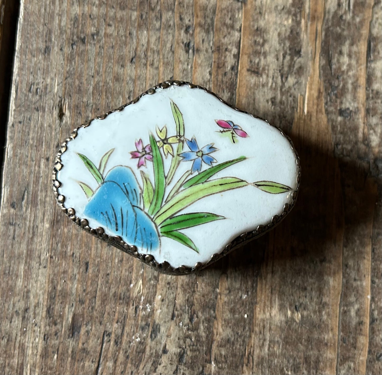 Floral metal box