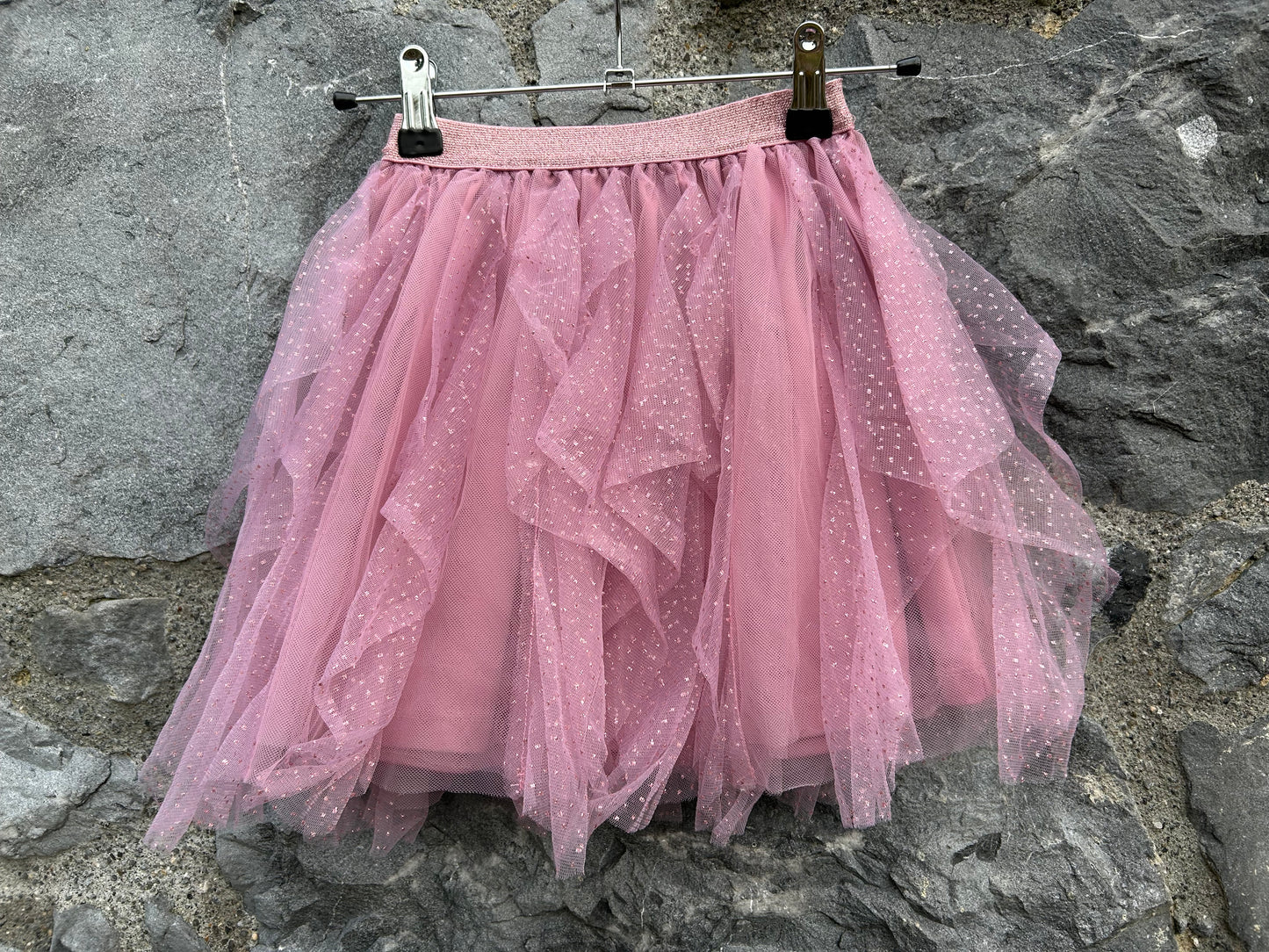 Pink sparkly tulle skirt 5-6y (110-116cm)