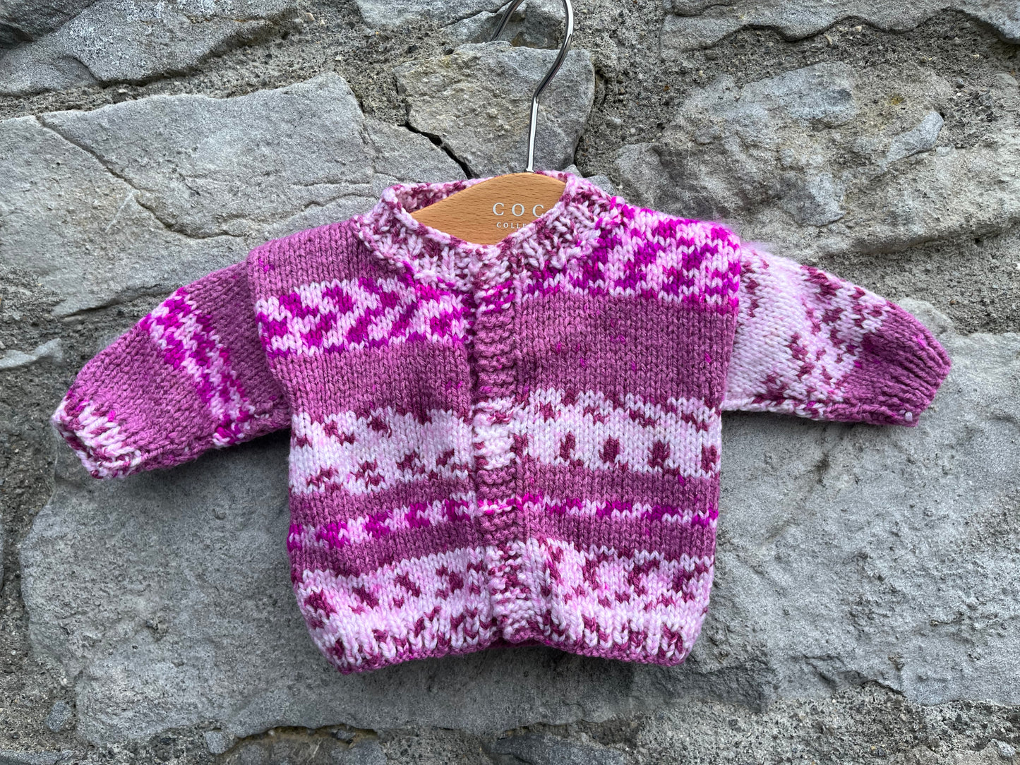 Pink cardigan Prem 2 (3.5 - 5.5lb)