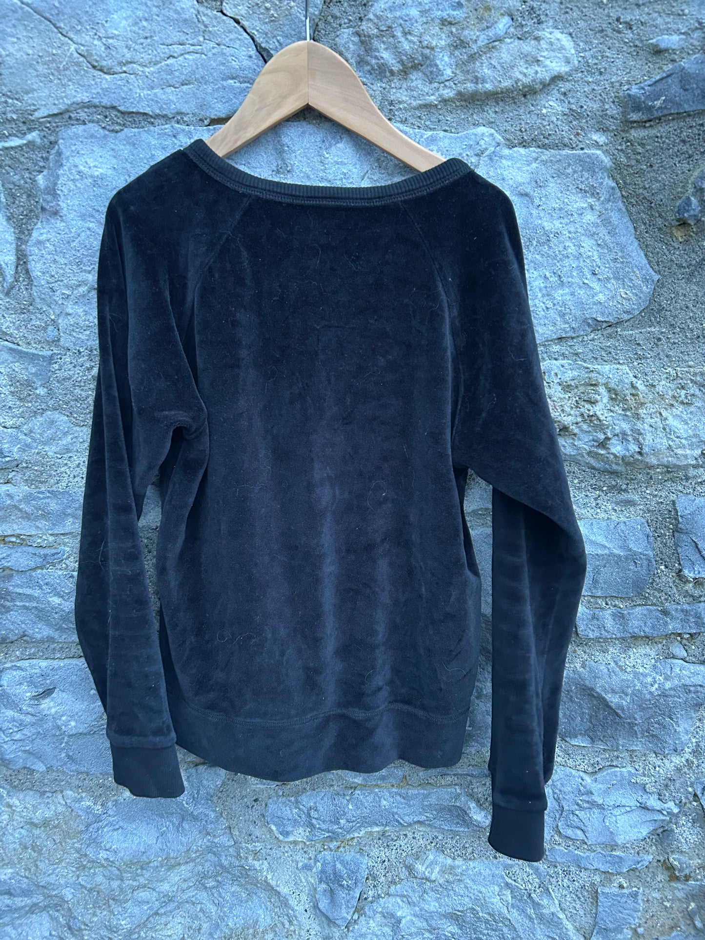 PoP Black velour cardigan 11-12y (146-152cm)