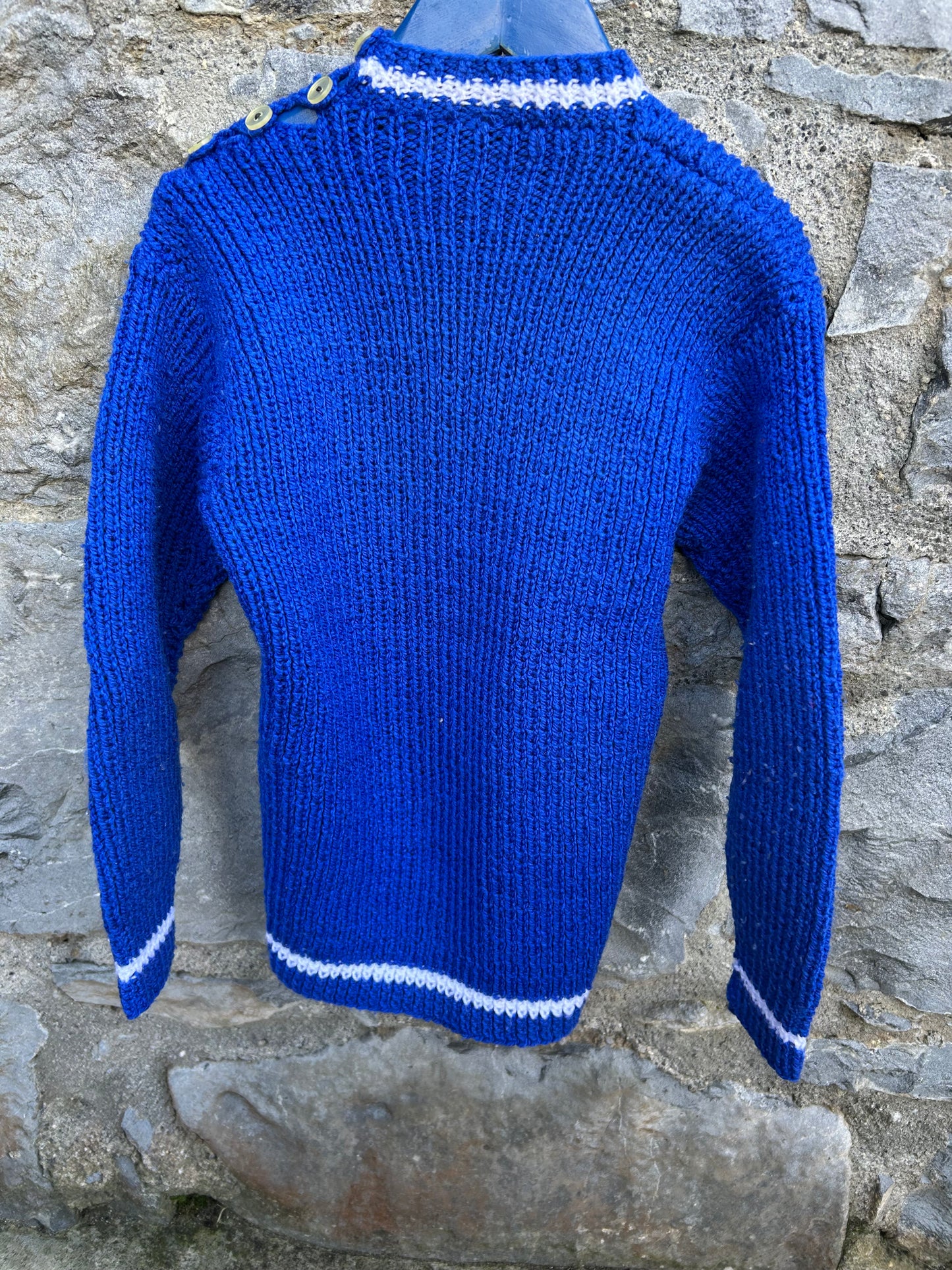 80s blue jumper 6-7y (116-122cm)