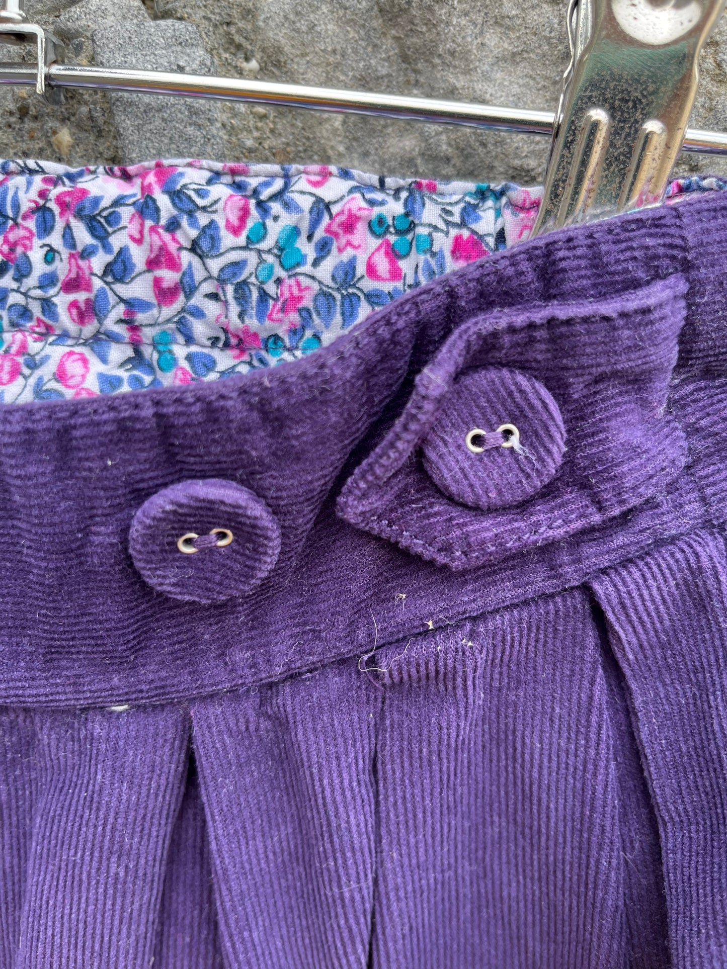 Purple cord skirt 6-12m (68-80cm)