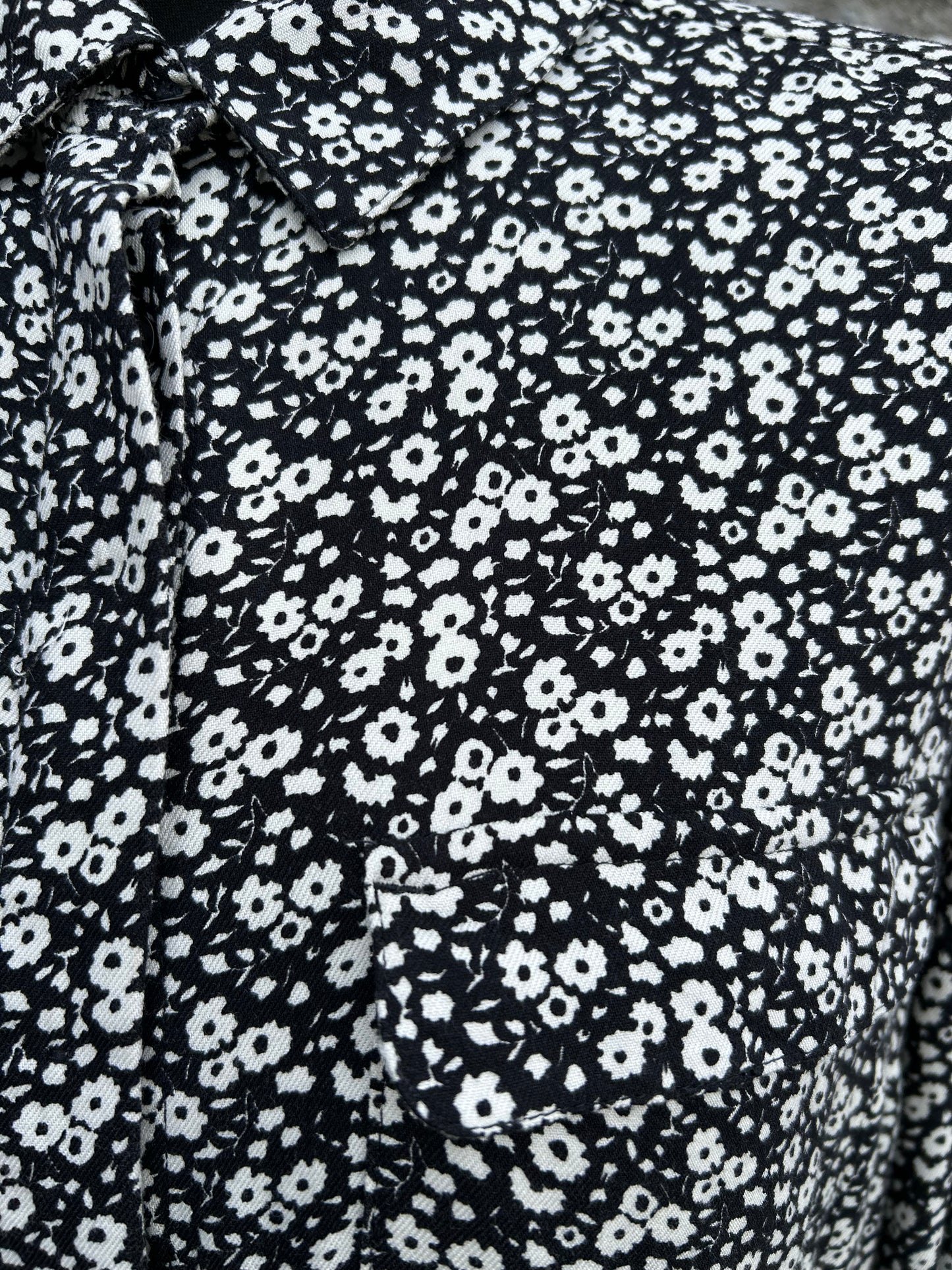 Black&white floral dress uk 8-10