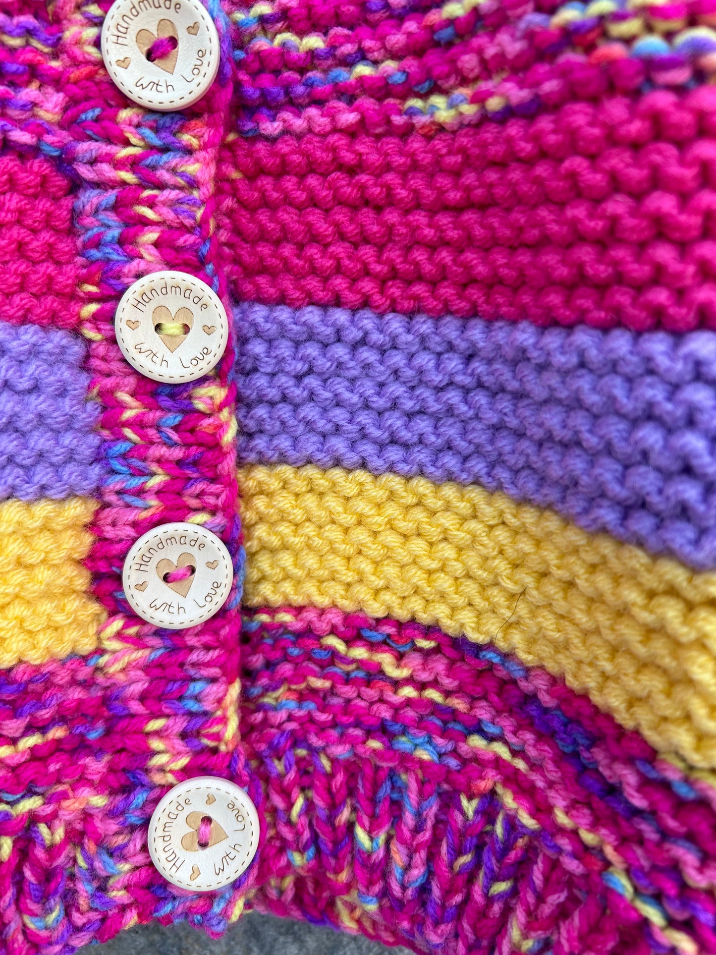 Pink&white stripy cardigan 3-4y (98-104cm)
