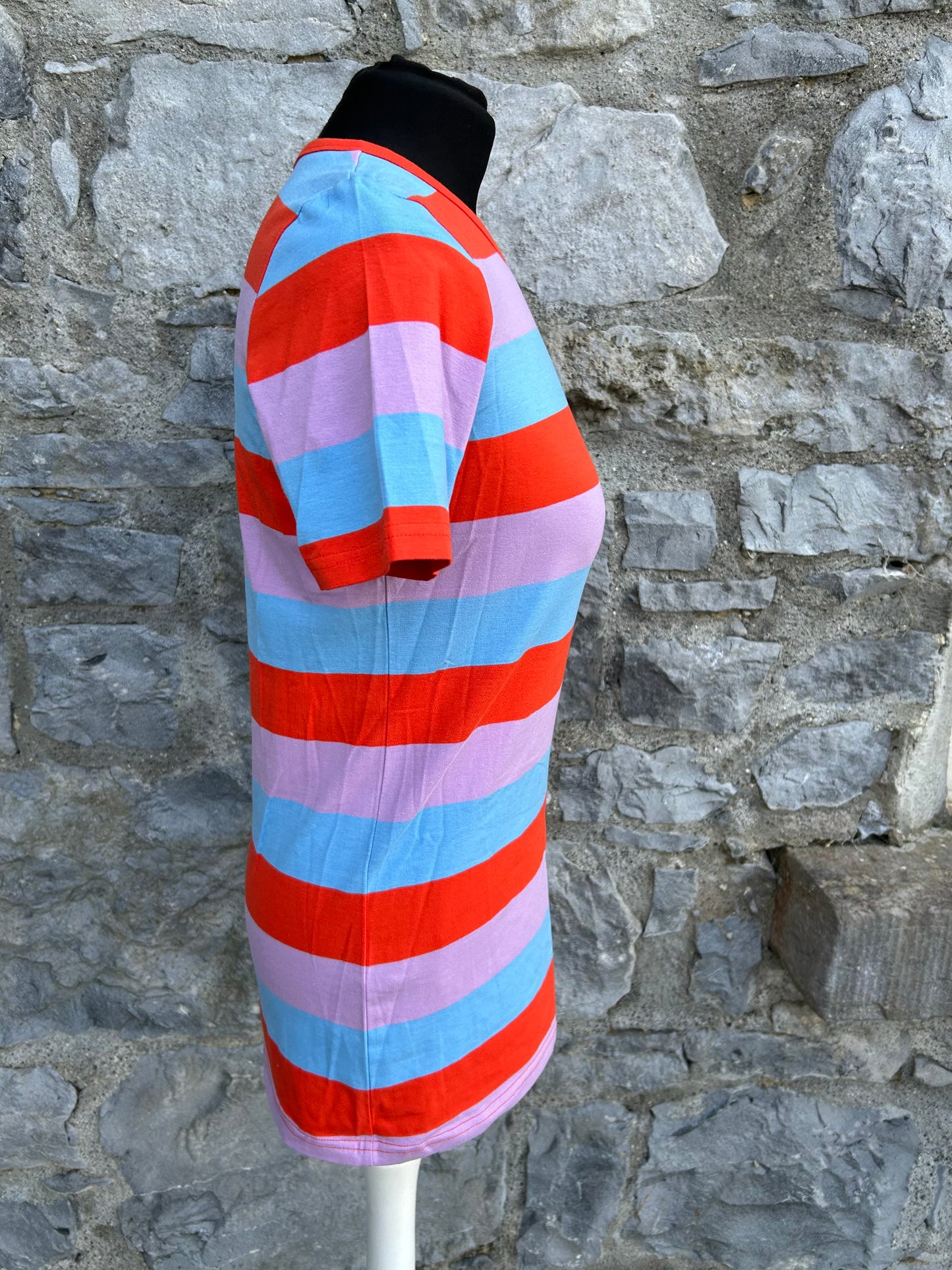 Pink&red stripy T-shirt uk 8