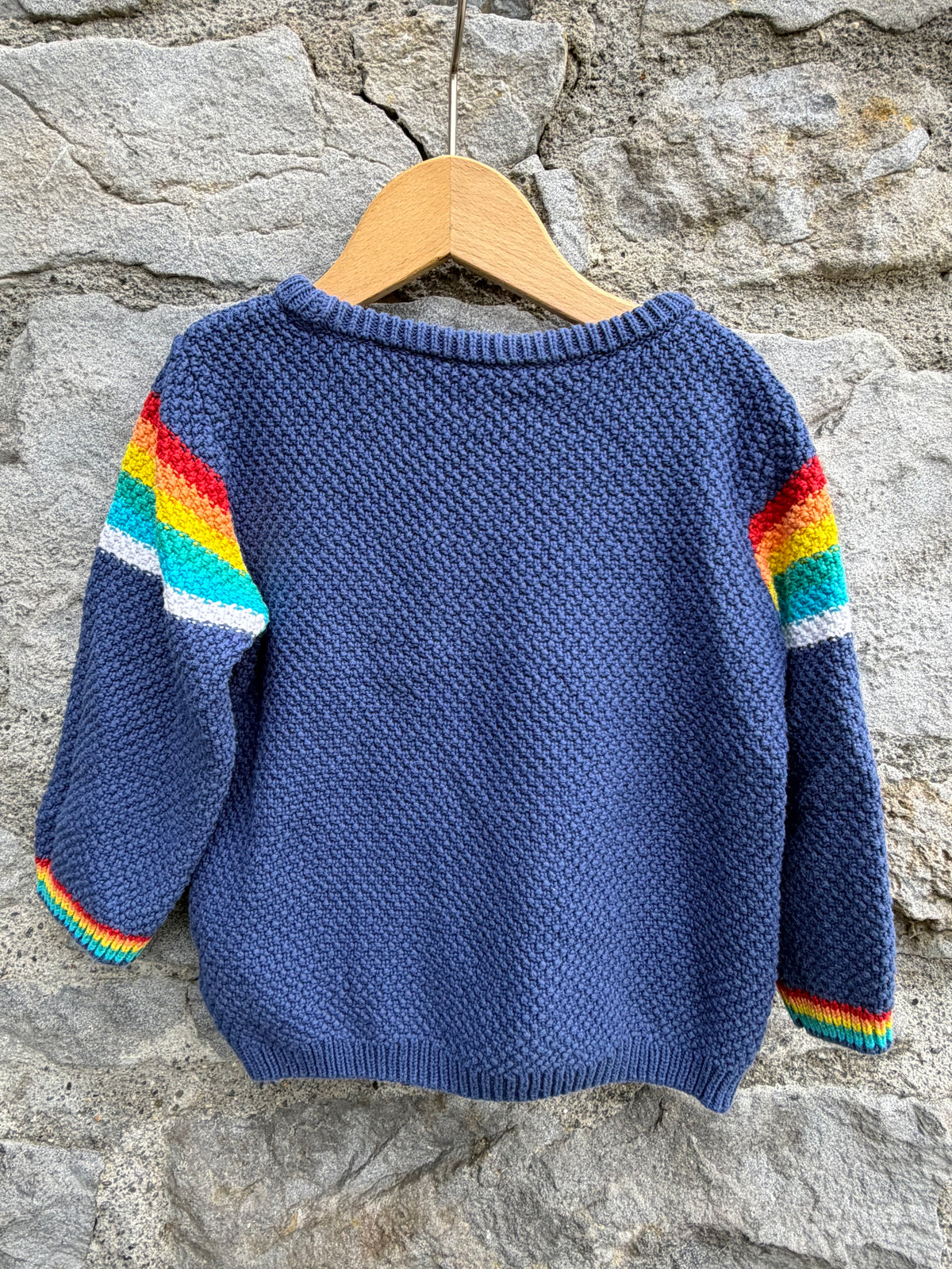 Be happy rainbow stripes jumper 12-18m (80-86cm)
