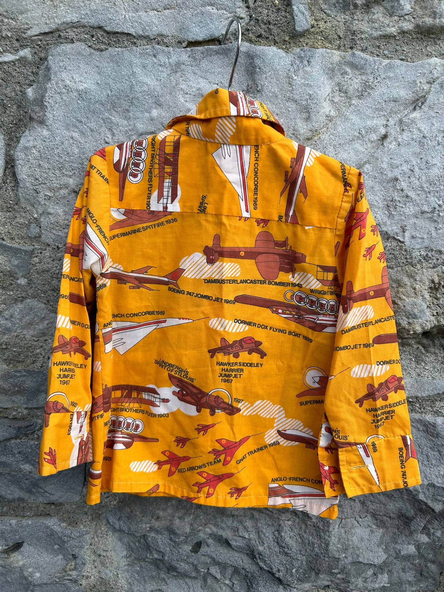 70s planes shirt 12-18m (80-86cm)