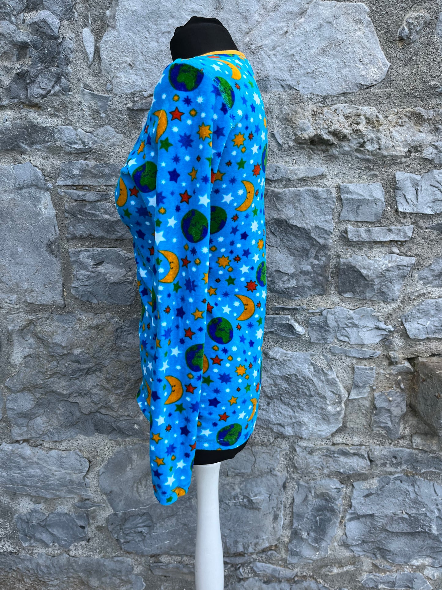 Mother Earth blue velour top uk 8-10