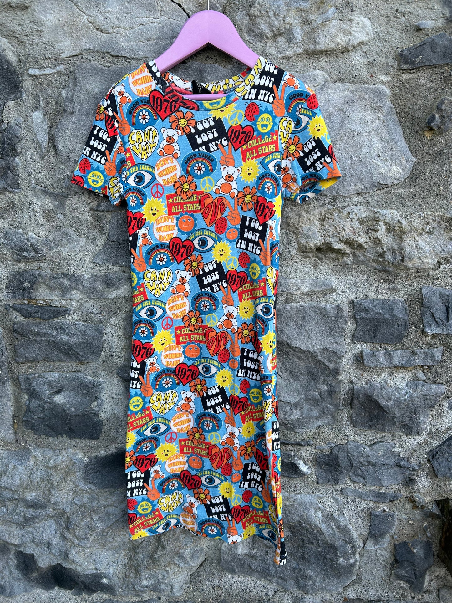 Hippie prints tube dress 10-11y (140-146cm)