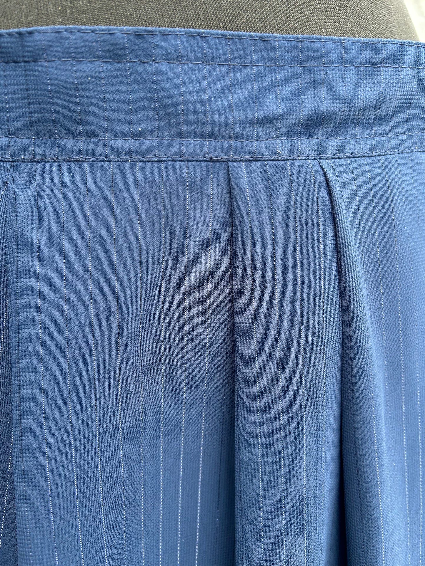 90s navy stripy skirt uk 12